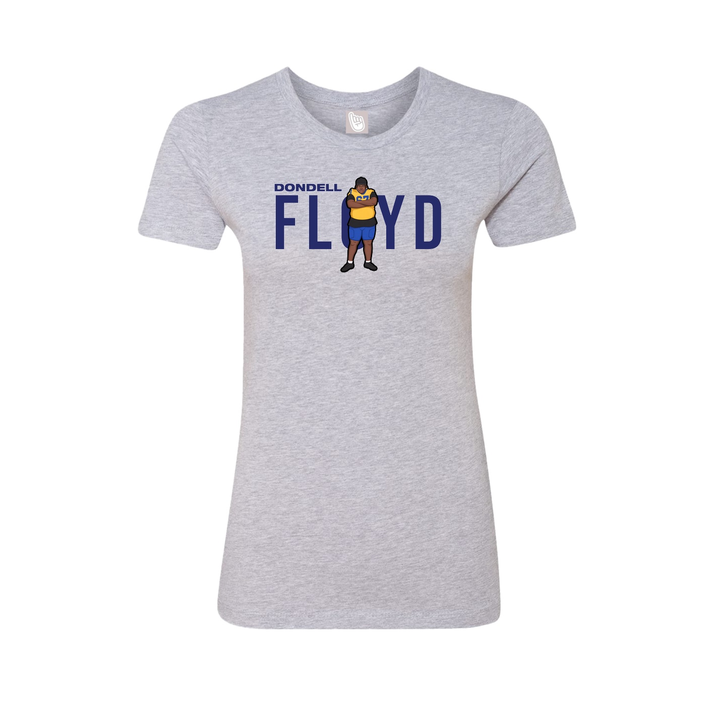 Fitted Women's Tee — Player Name in Grey