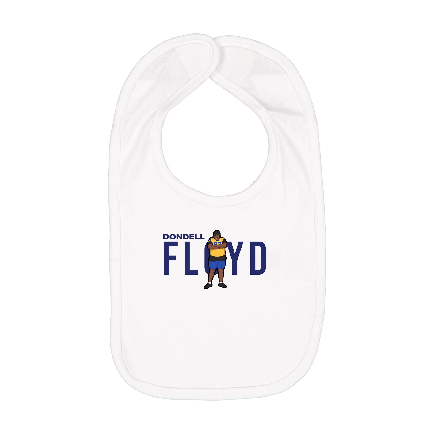 Infant Bib — Player Name in White