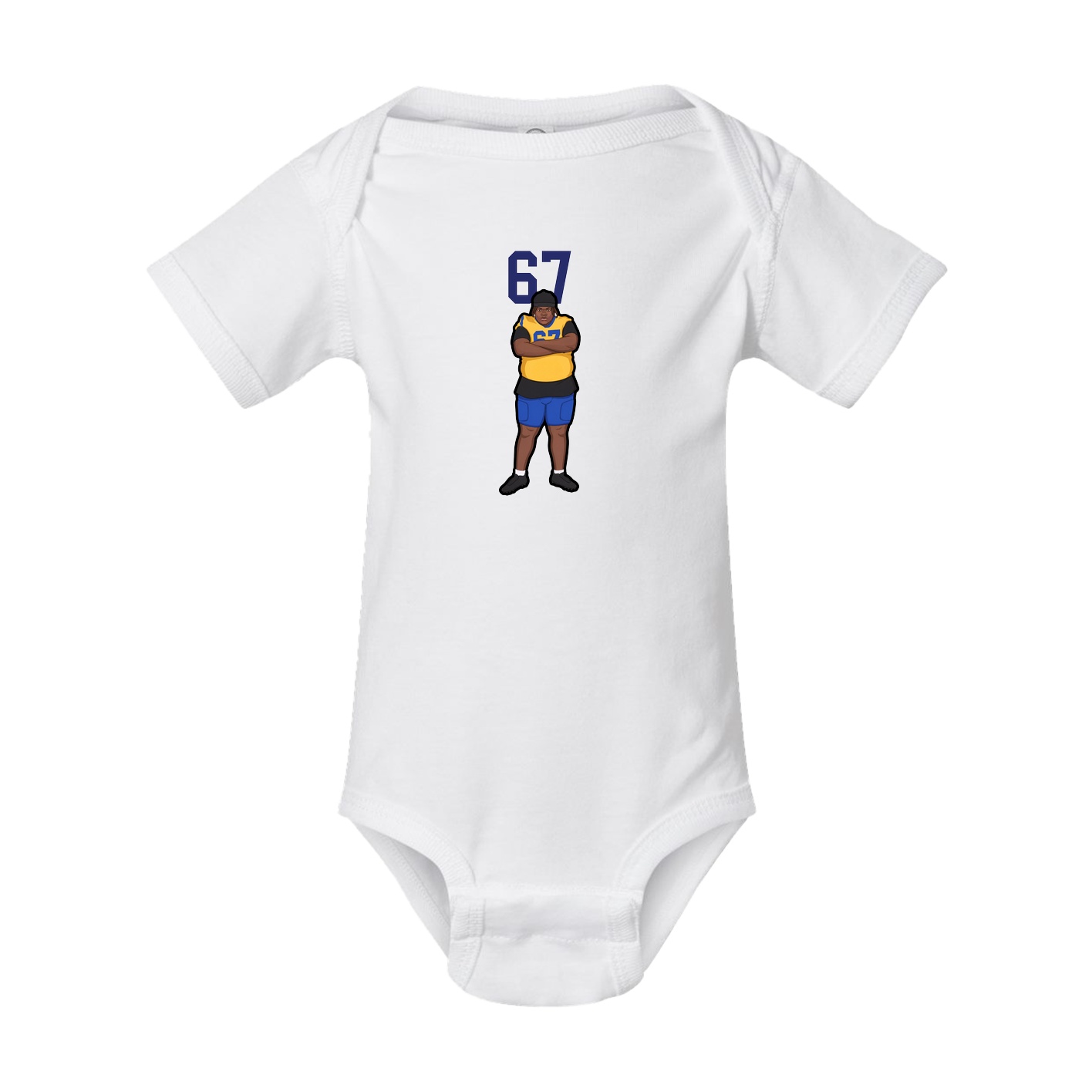 Baby Onesie — Number Top in White