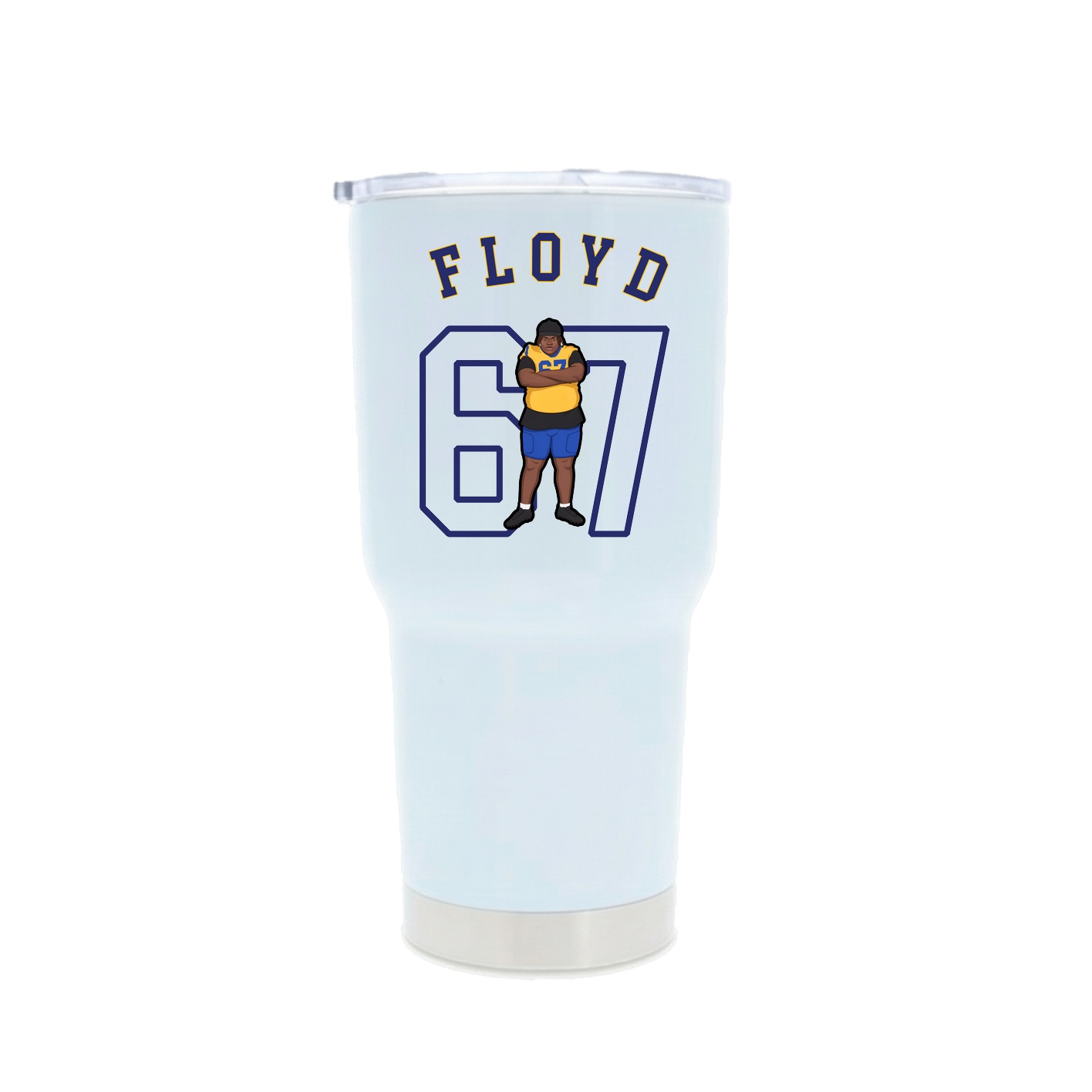 30oz Stainless Steel Tumbler — Shirsey Arch in White