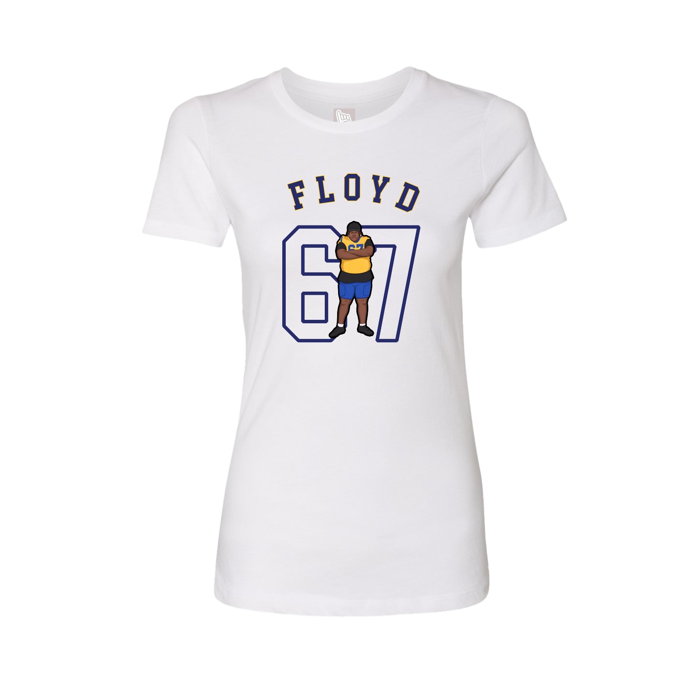 Fitted Women's Tee — Shirsey Arch in White
