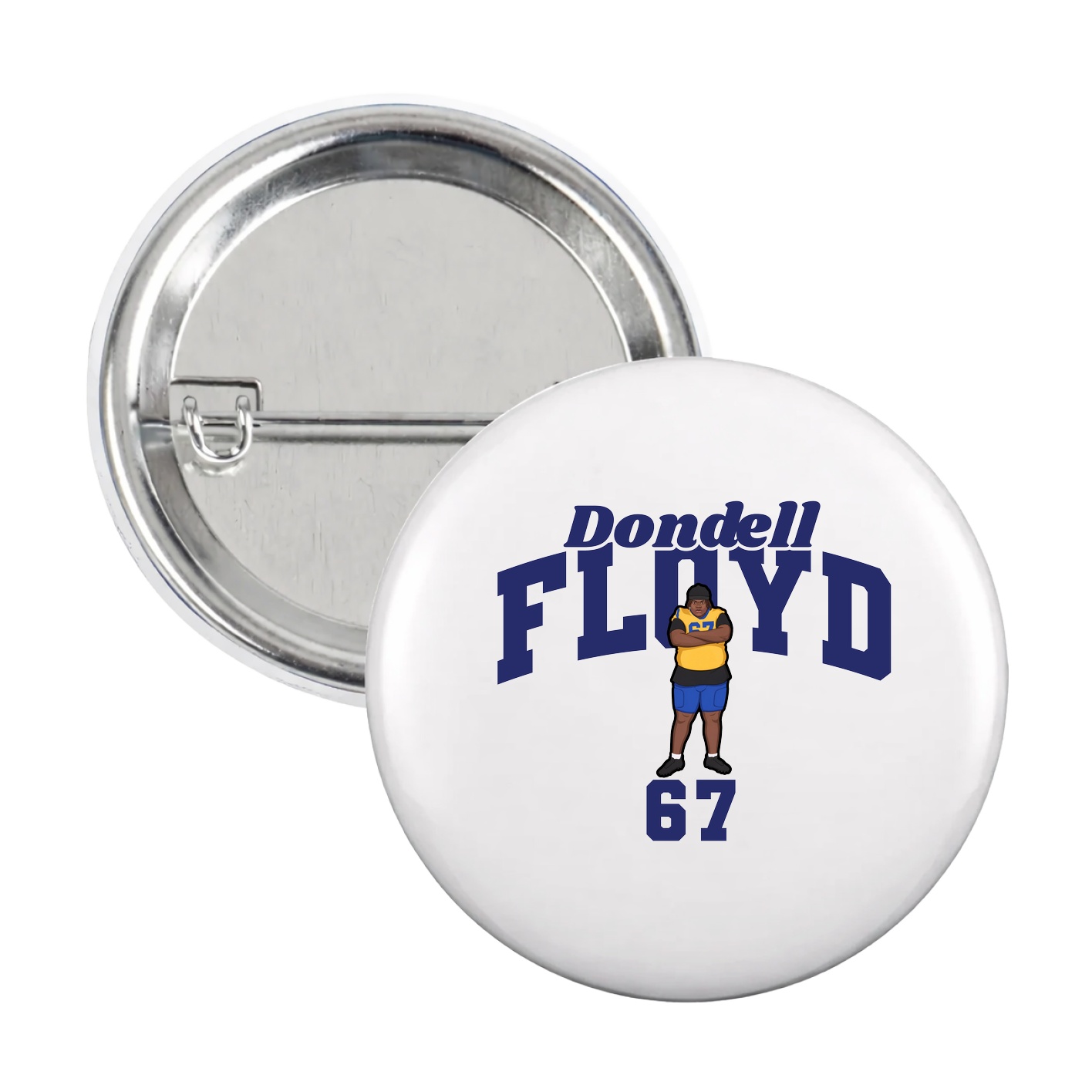 Game Day Button — Signature Arch in White