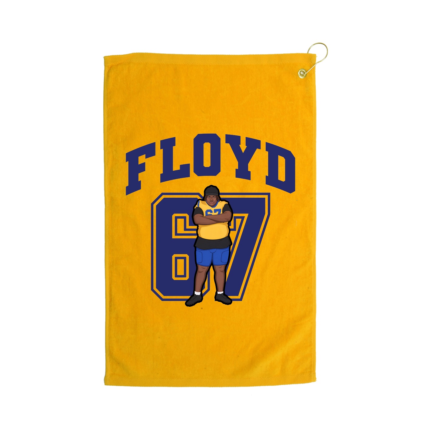 Golf Towel — Number in Gold