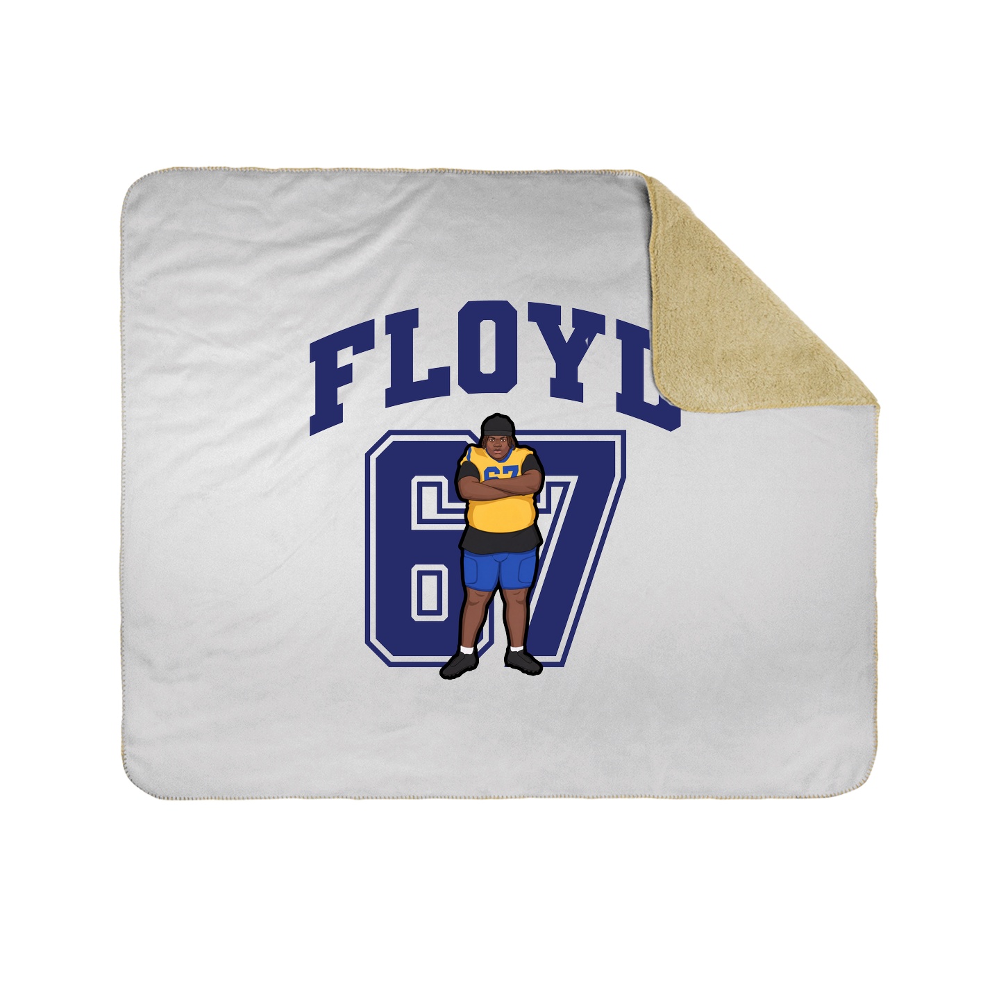 Throw Blanket — Number in White