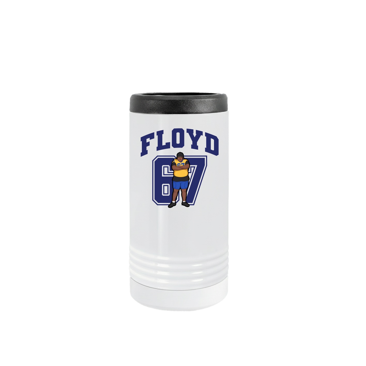 Slim Beverage Holder — Number in White