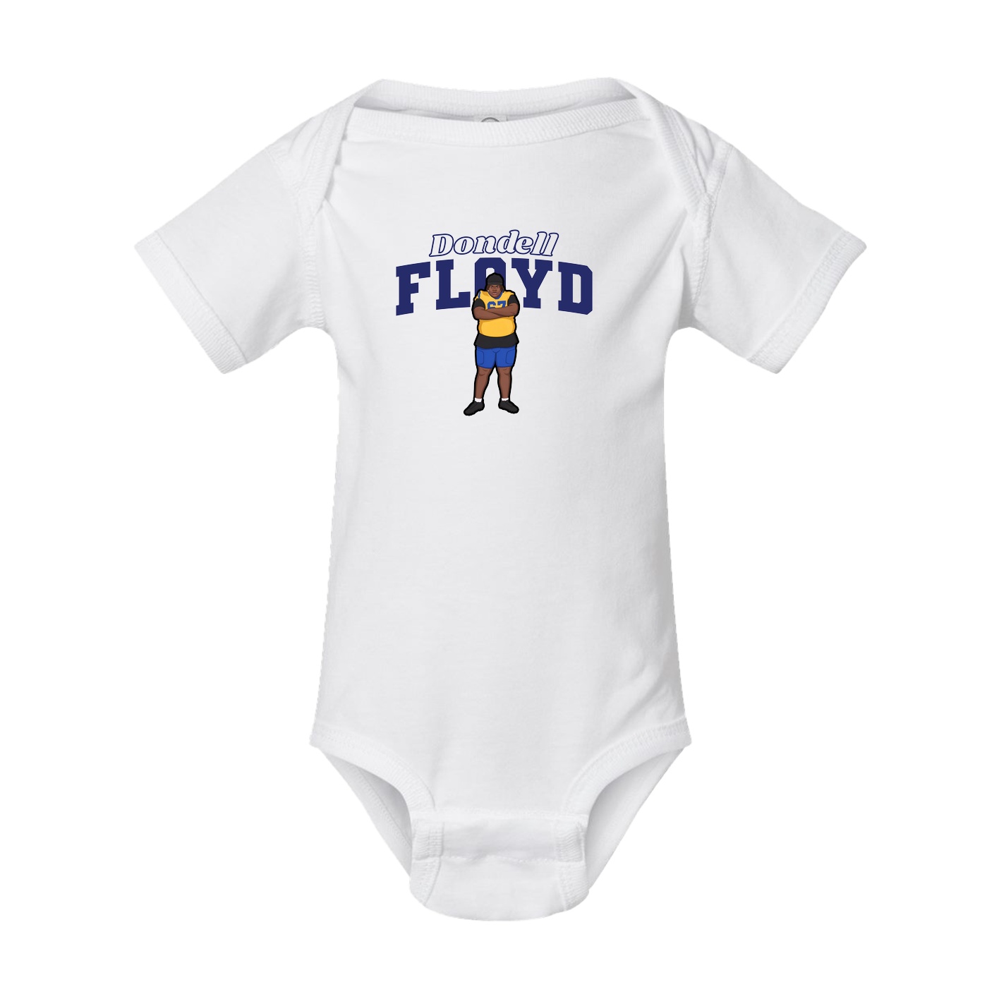 Baby Onesie — Name Arch in White