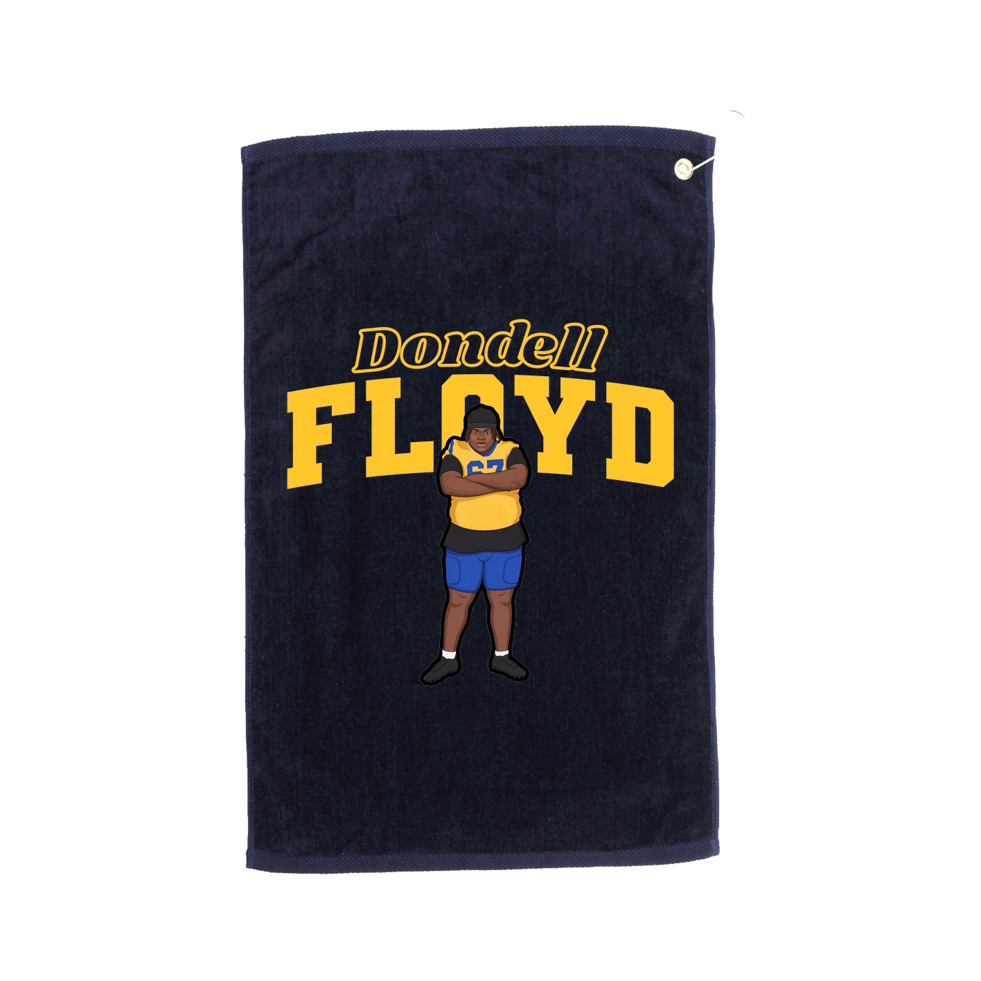 Golf Towel — Name Arch in Navy