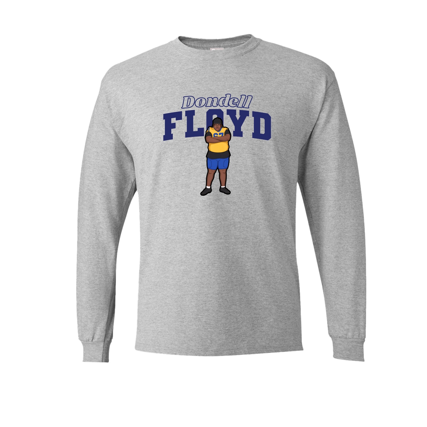 Long Sleeve Tee — Name Arch in Grey