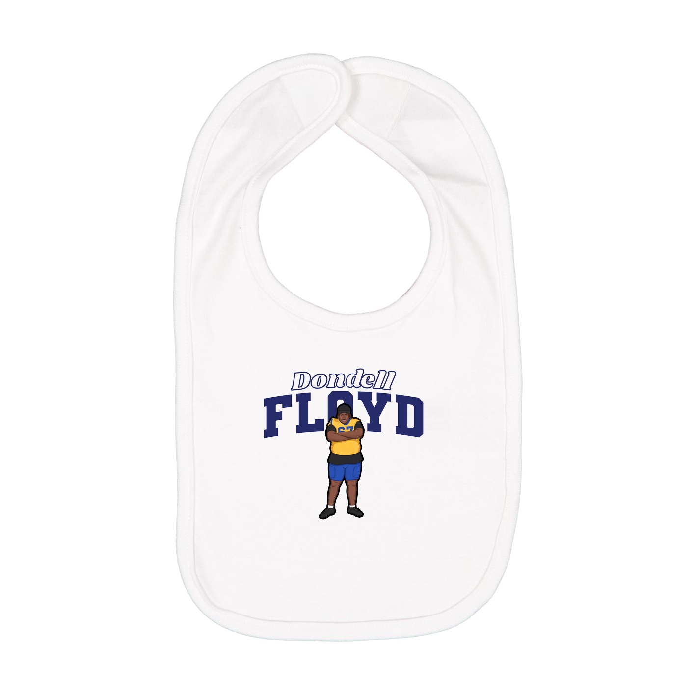 Infant Bib — Name Arch in White