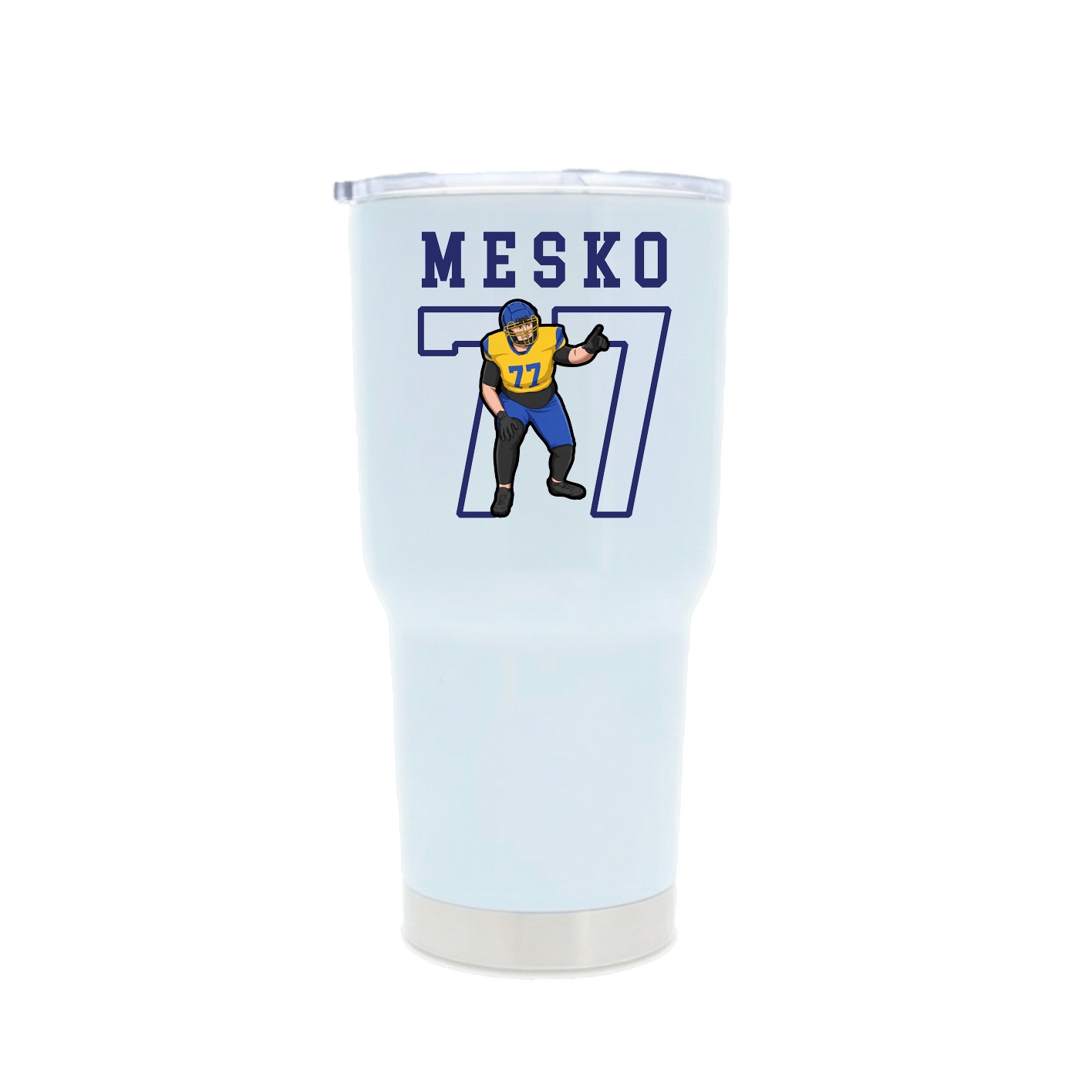 30oz Stainless Steel Tumbler — Shirsey in White