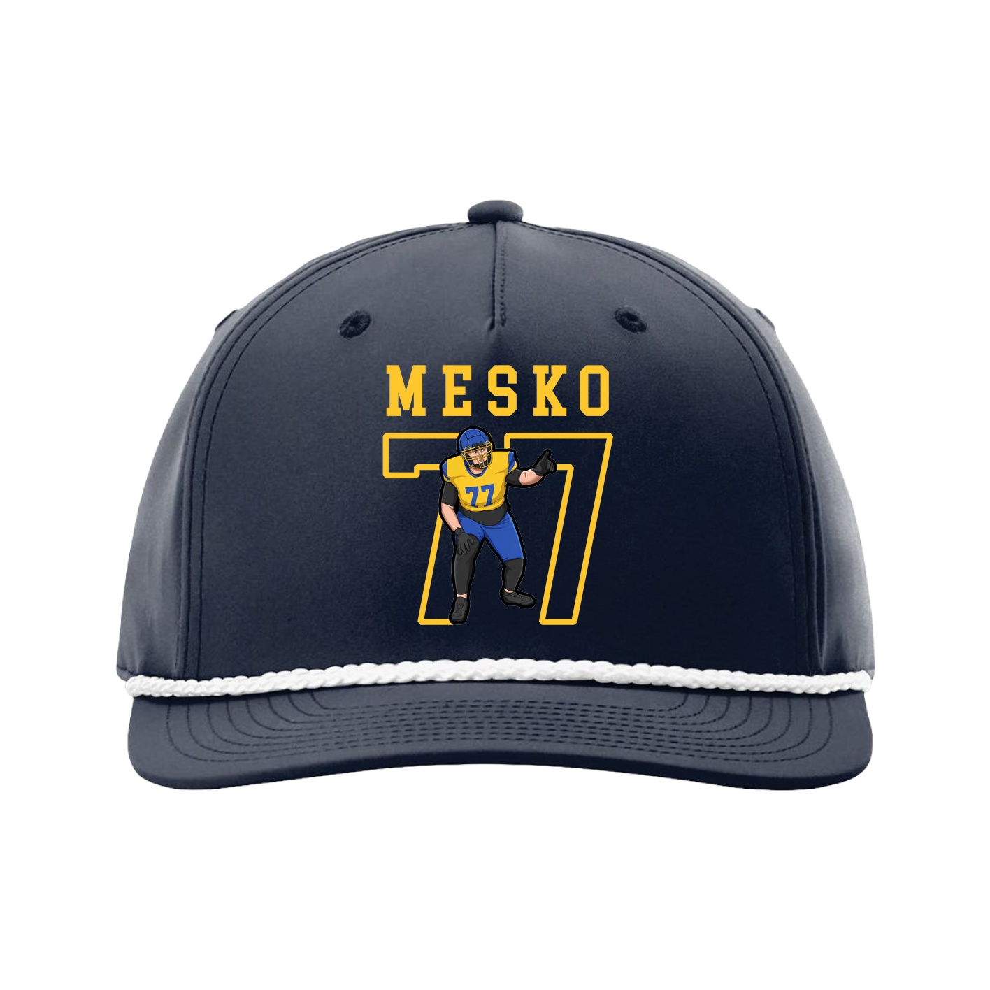 Five-Panel Classic Rope Cap — Shirsey in Navy