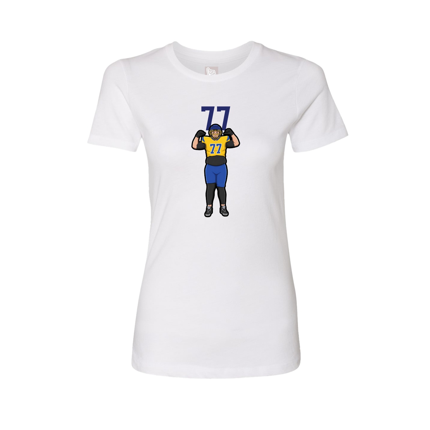 Fitted Women's Tee — Number Top in White