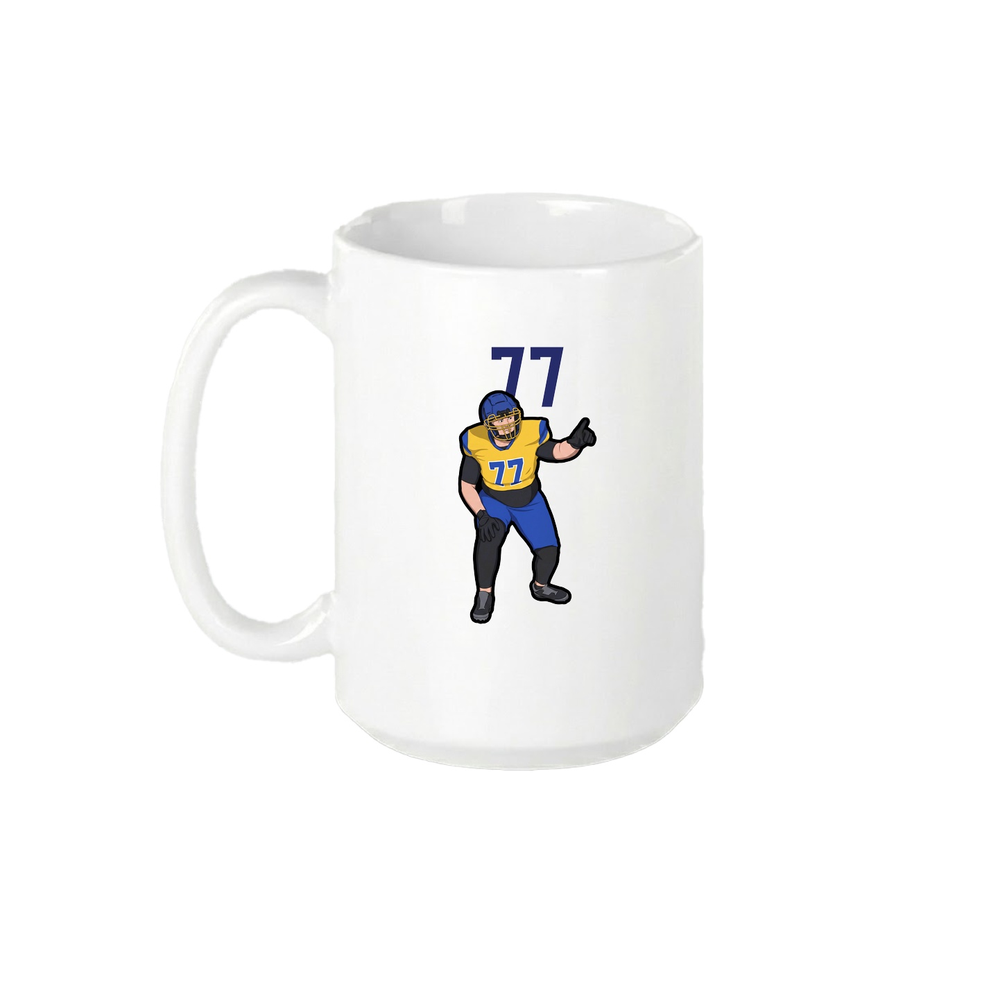 15oz Coffee Mug — Number Top in White