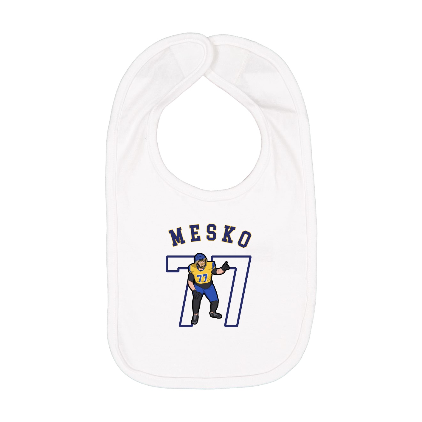 Infant Bib — Shirsey Arch in White