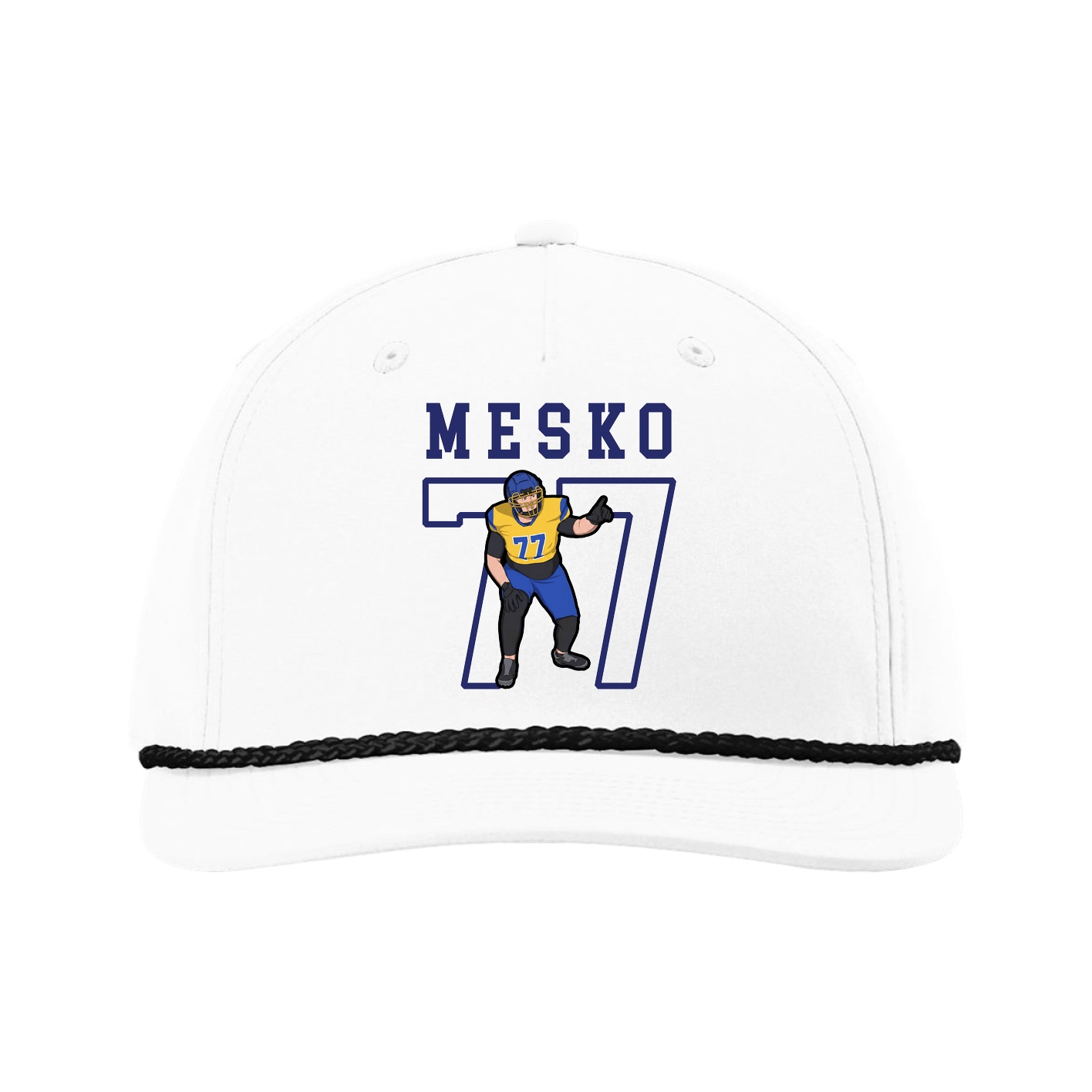 Five-Panel Classic Rope Cap — Shirsey in White