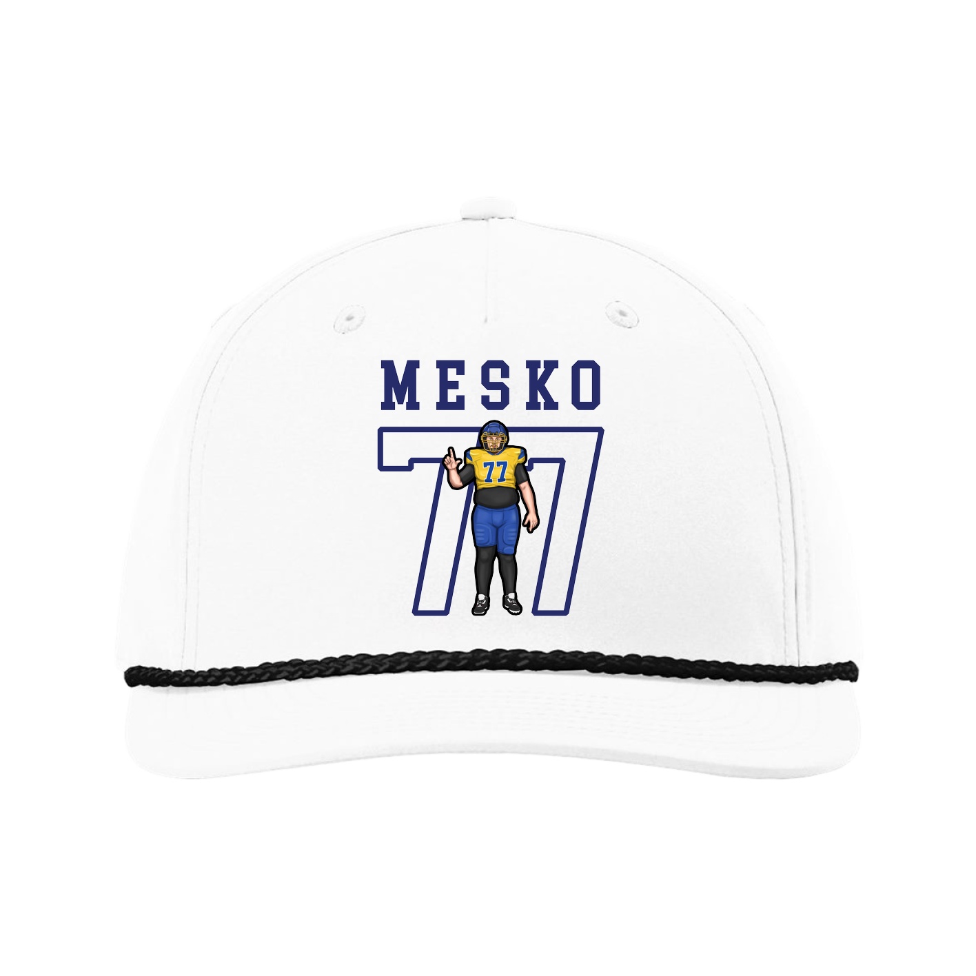 Five-Panel Classic Rope Cap — Shirsey in White