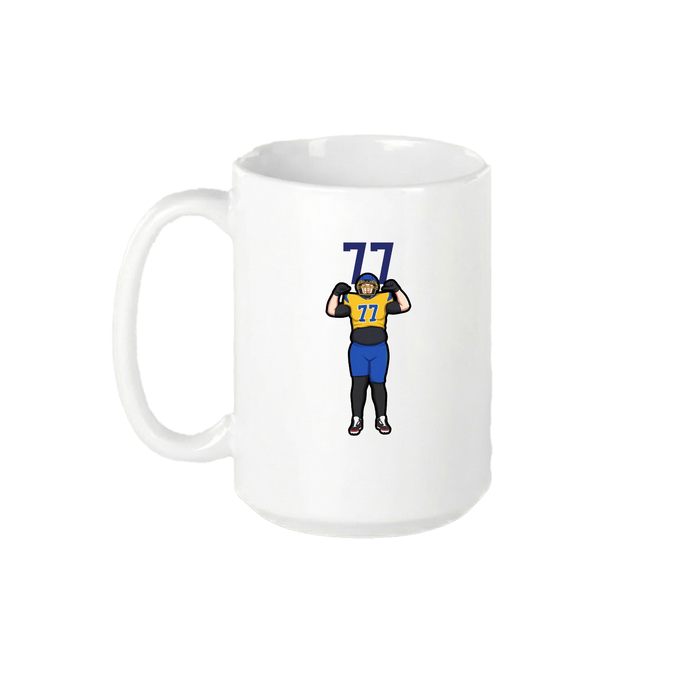 15oz Coffee Mug — Number Top in White