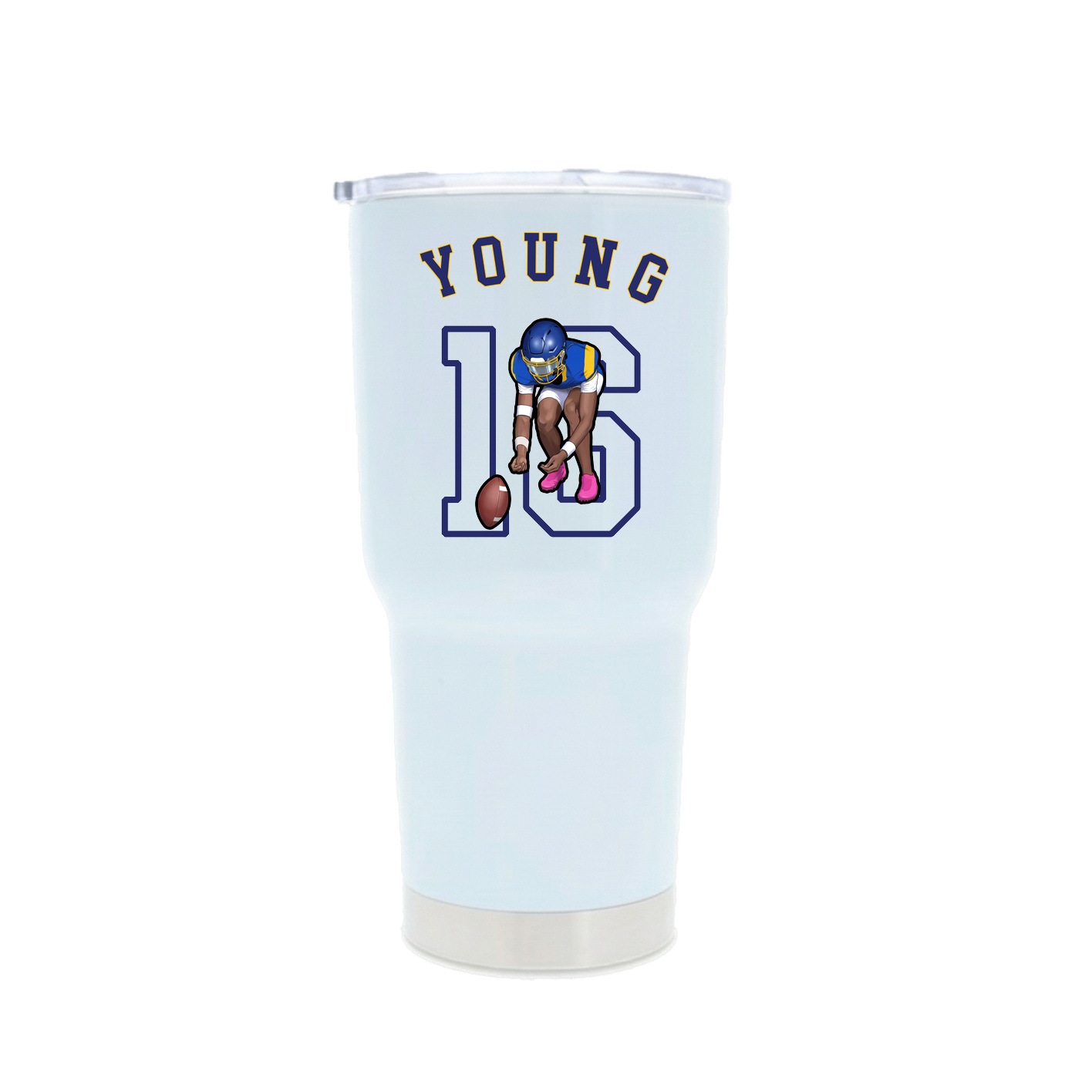30oz Stainless Steel Tumbler — Shirsey Arch in White
