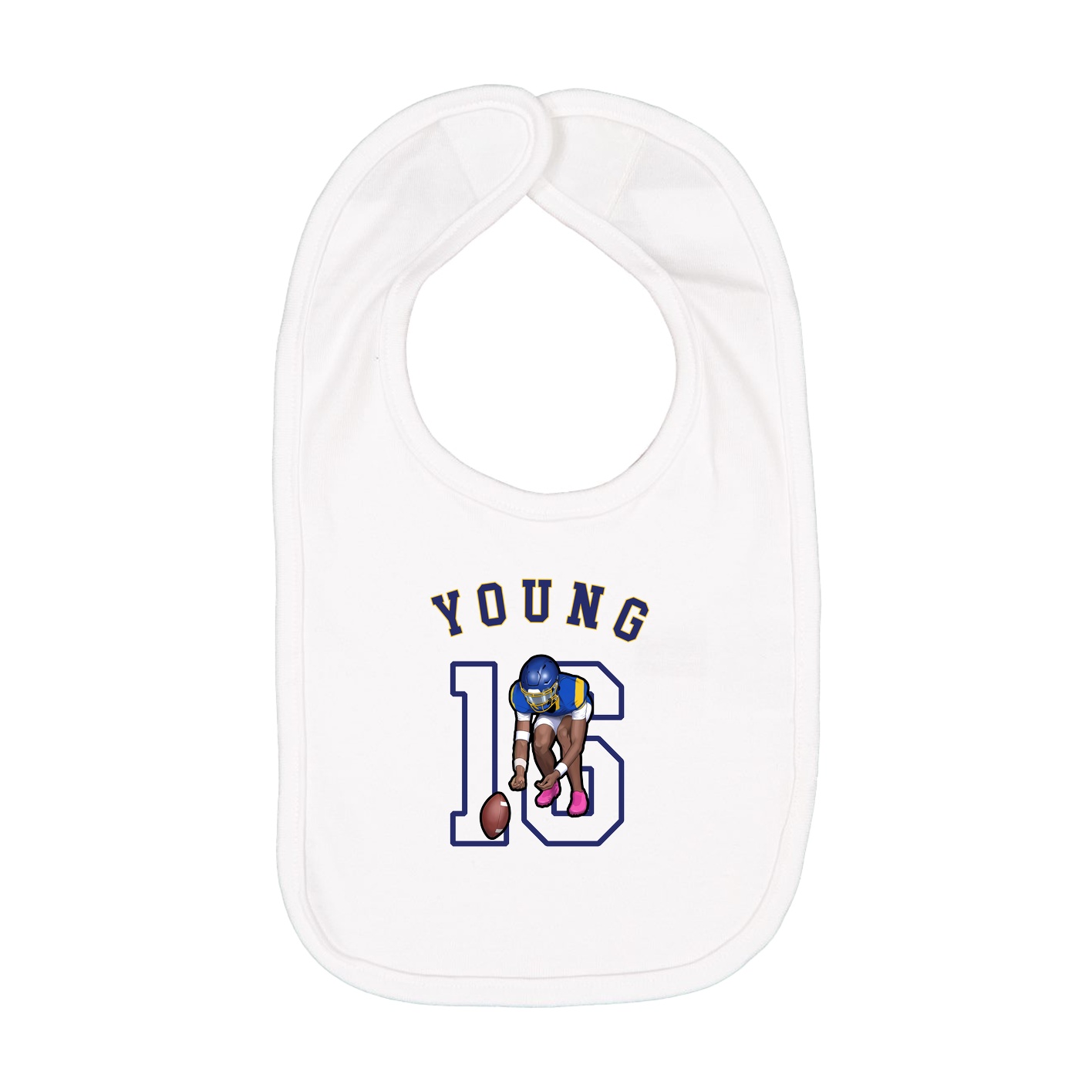 Infant Bib — Shirsey Arch in White