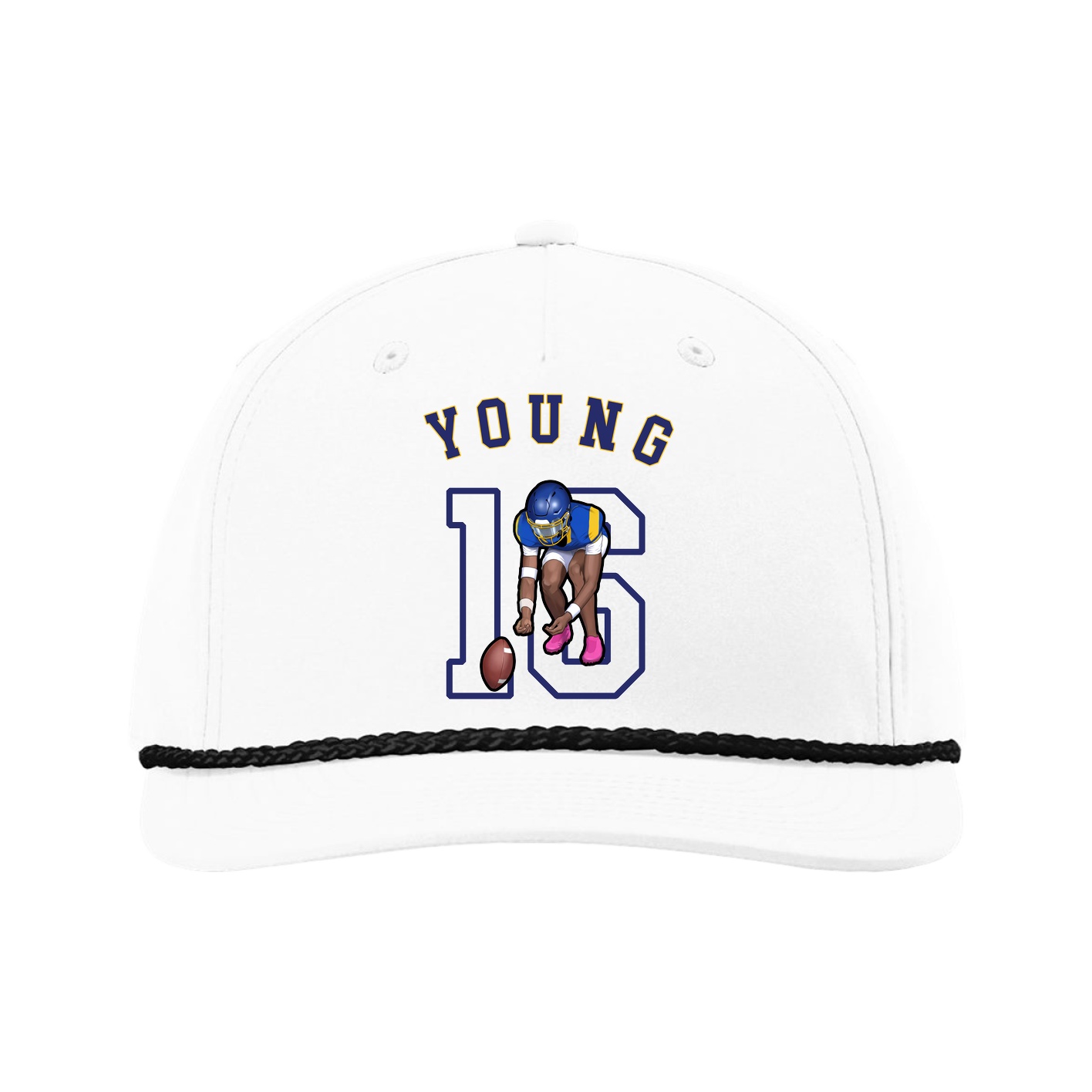 Five-Panel Classic Rope Cap — Shirsey Arch in White
