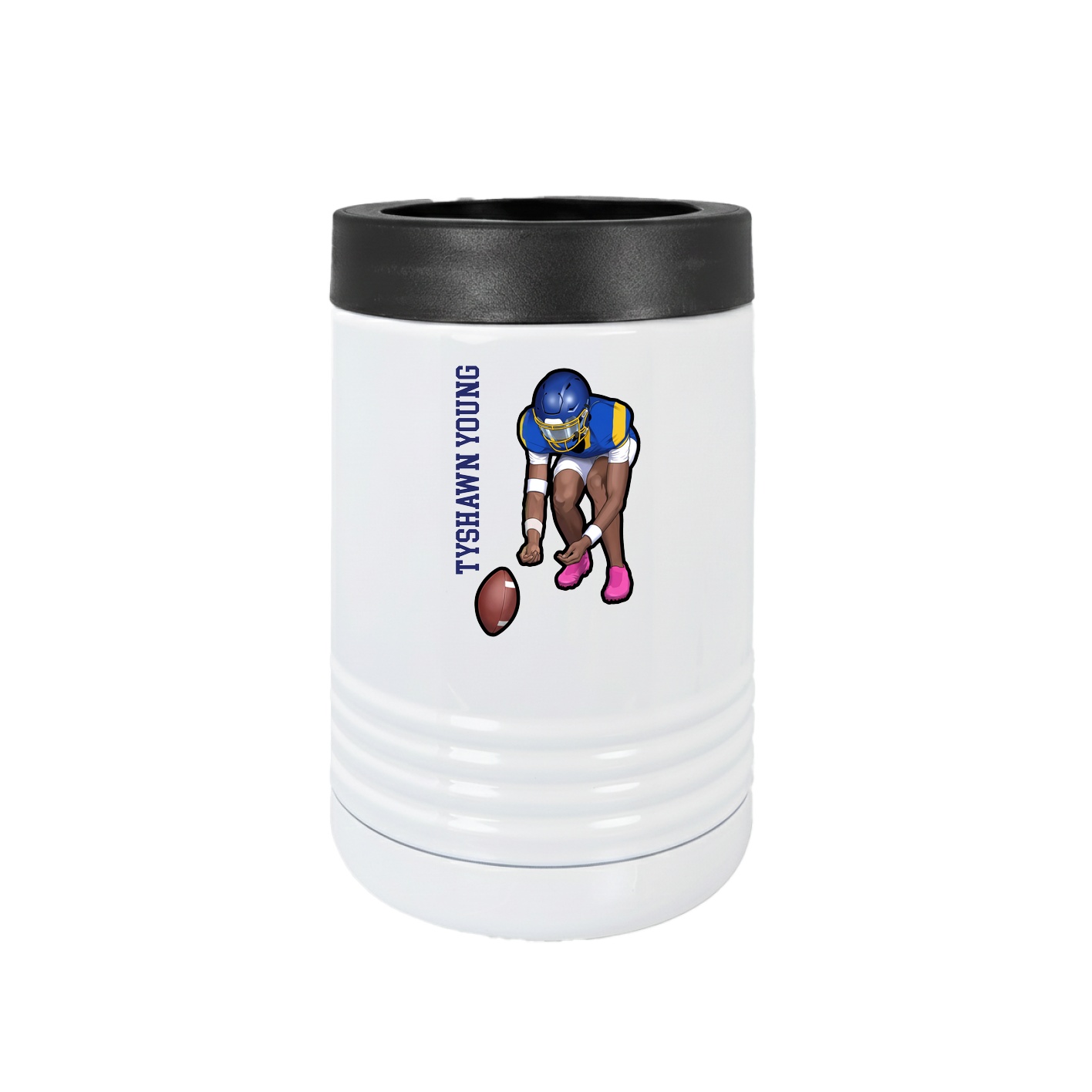 Beverage Holder — Name Vertical in White