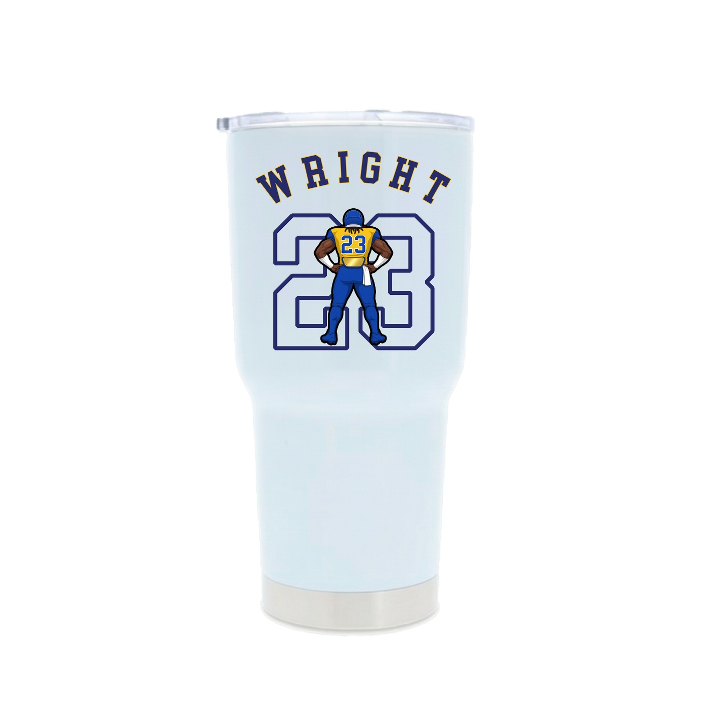 30oz Stainless Steel Tumbler — Shirsey Arch in White
