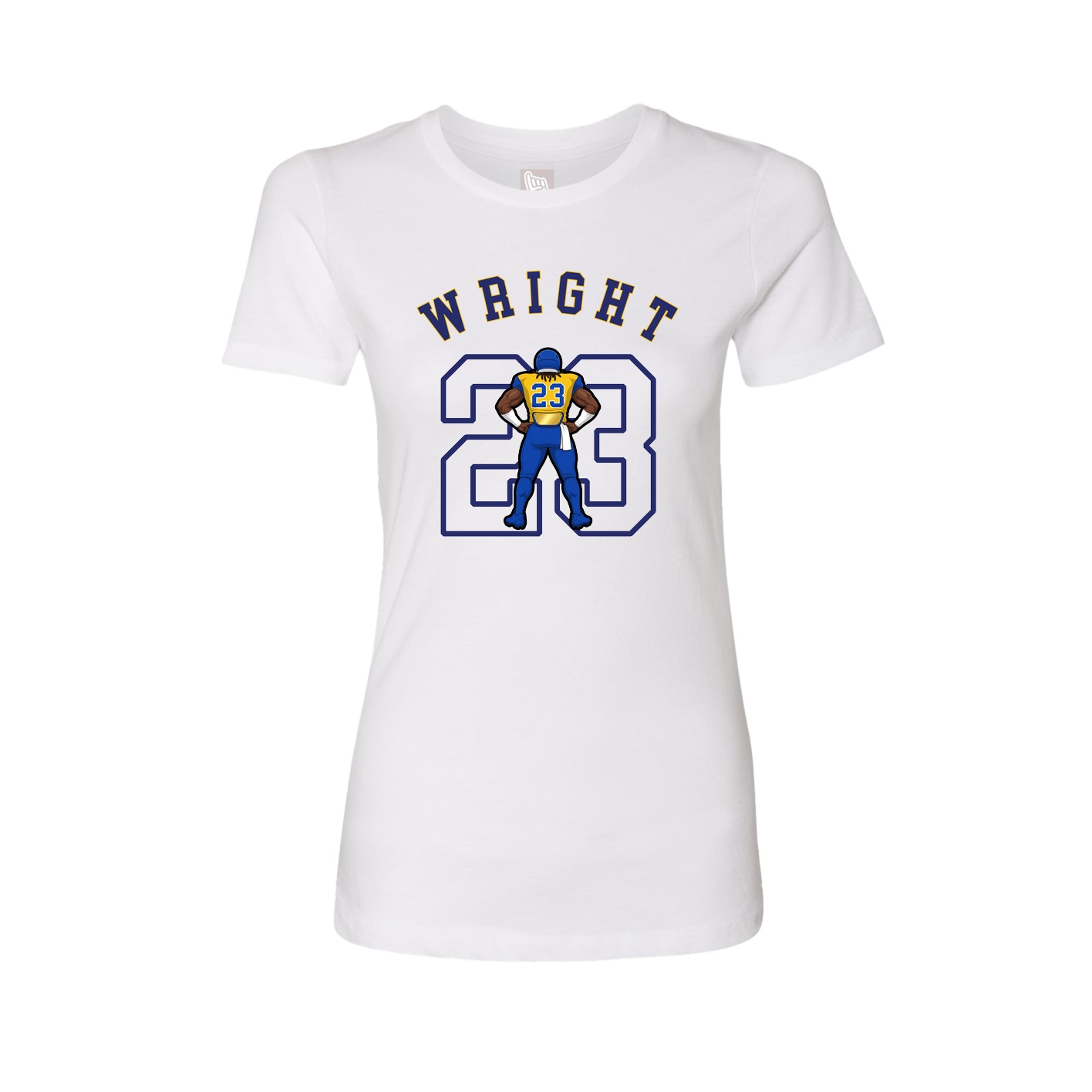 Fitted Women's Tee — Shirsey Arch in White