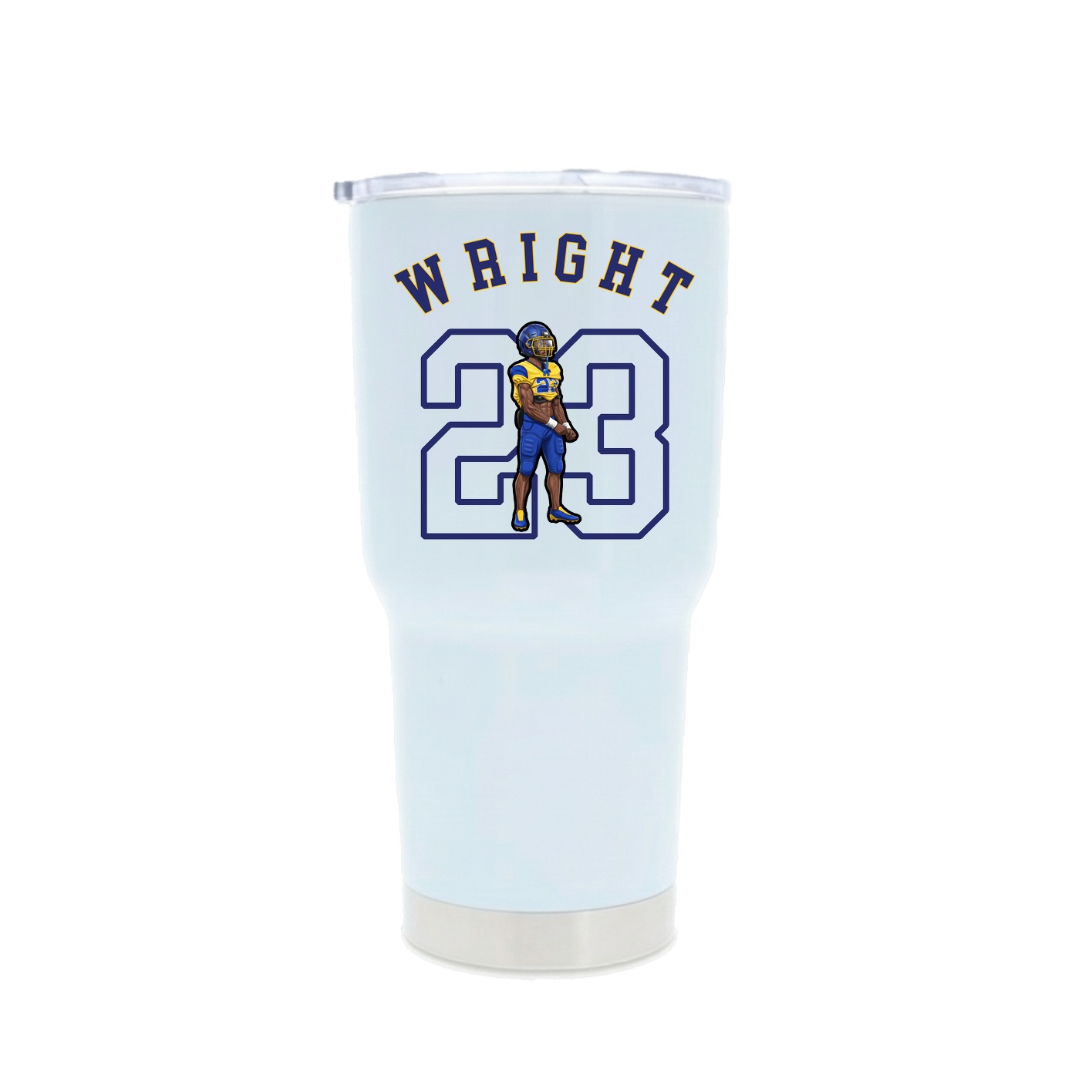 30oz Stainless Steel Tumbler — Shirsey Arch in White