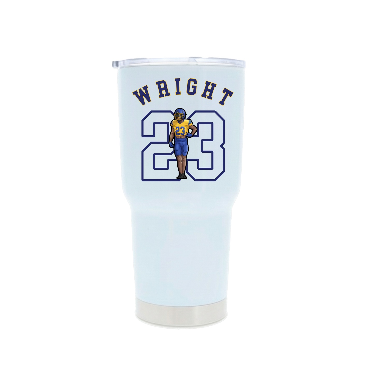 30oz Stainless Steel Tumbler — Shirsey Arch in White