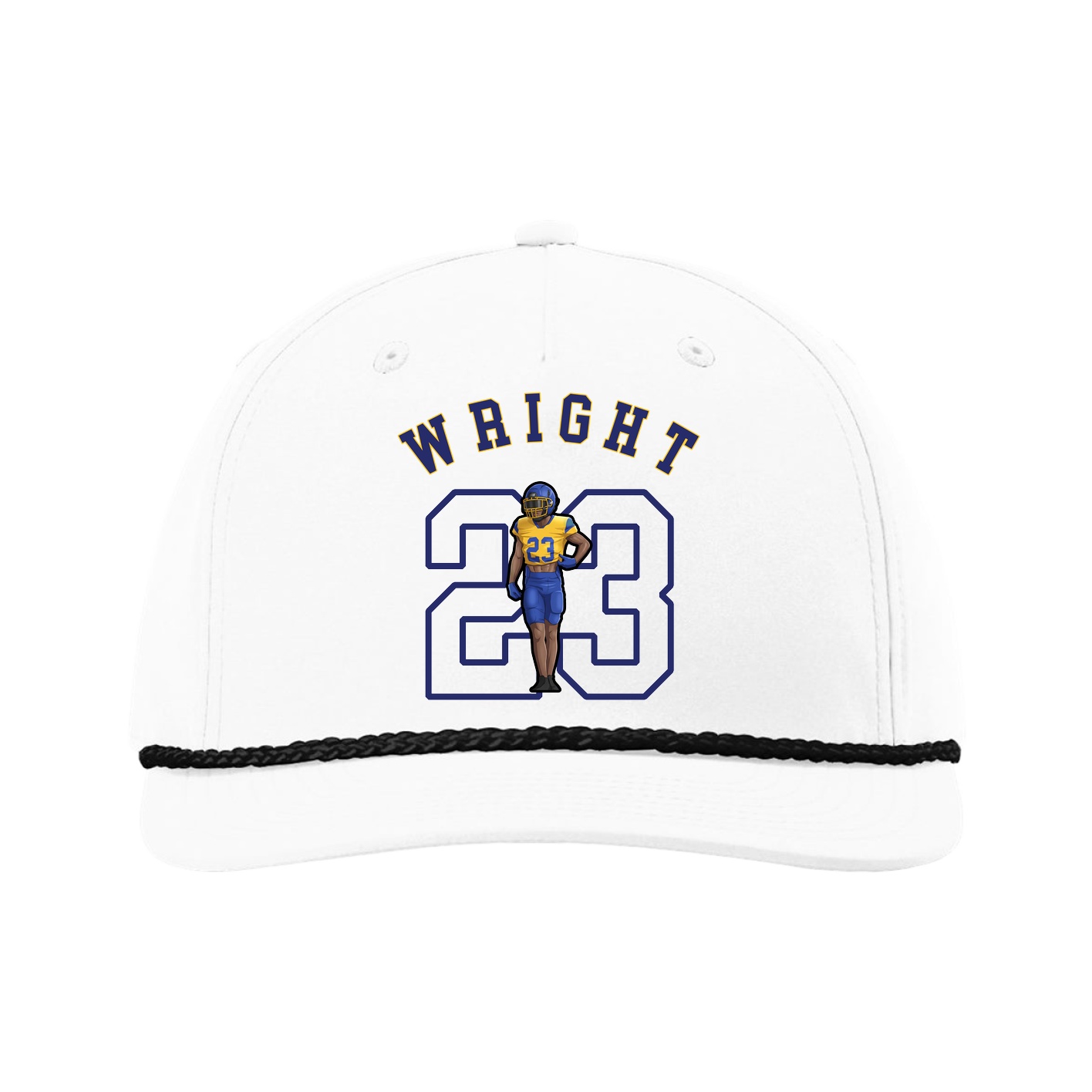 Five-Panel Classic Rope Cap — Shirsey Arch in White