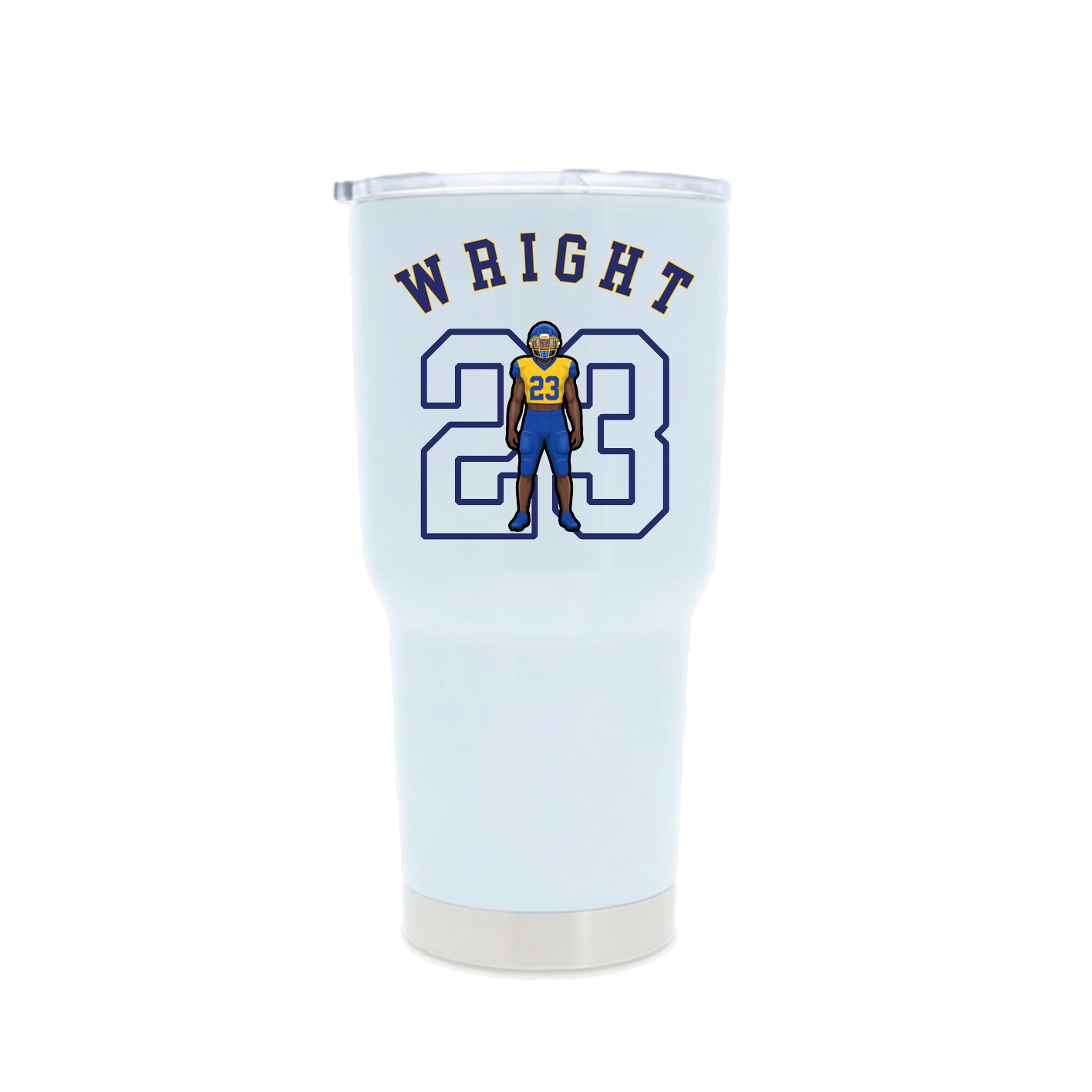 30oz Stainless Steel Tumbler — Shirsey Arch in White