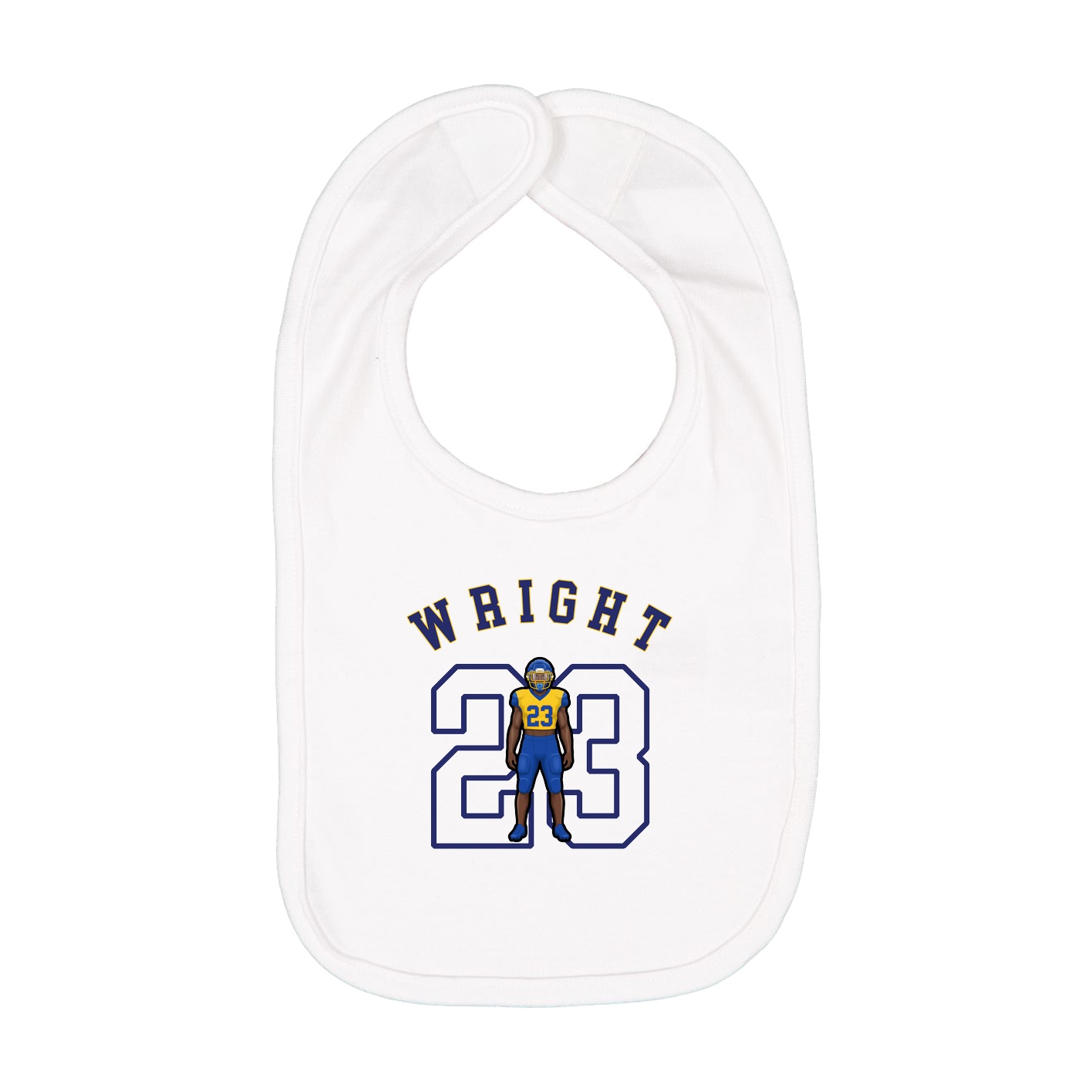 Infant Bib — Shirsey Arch in White