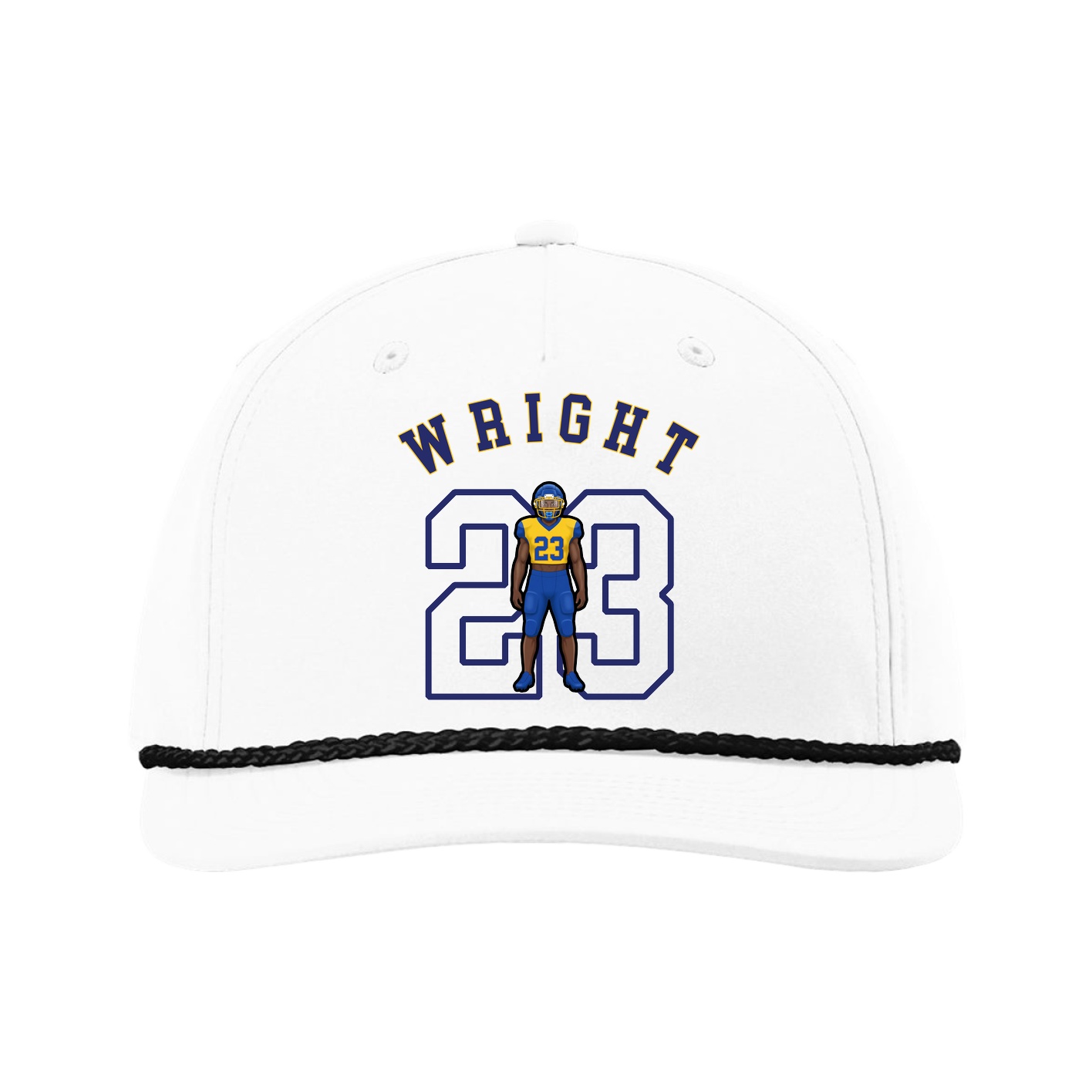 Five-Panel Classic Rope Cap — Shirsey Arch in White