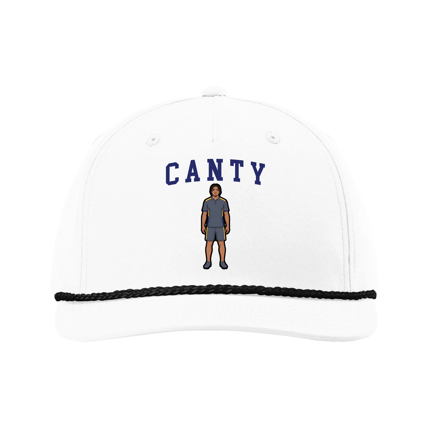 Five-Panel Classic Rope Cap — Shirsey in White