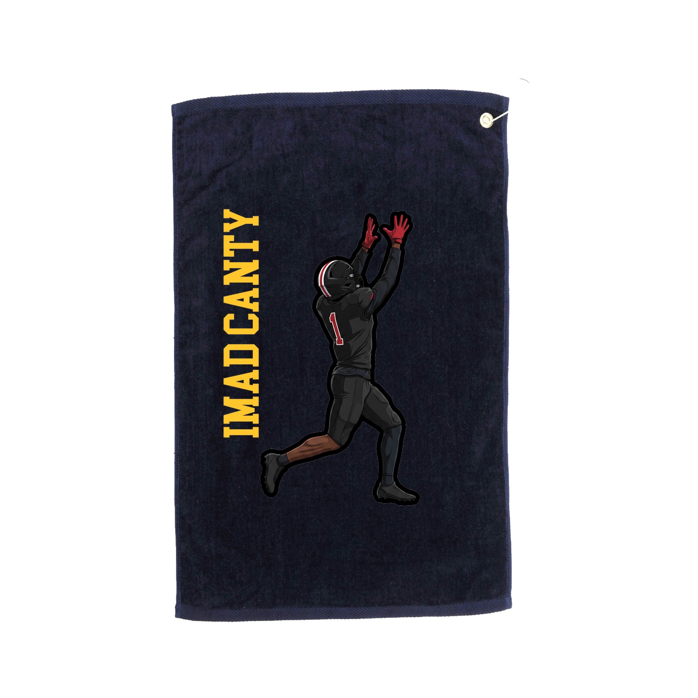 Golf Towel — Name Vertical in Navy