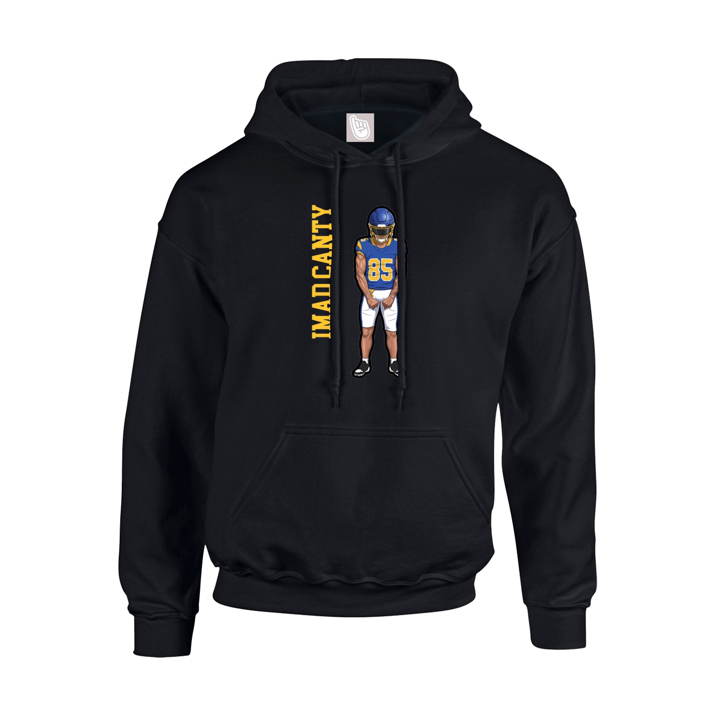 Hoodie — Name Vertical in Black