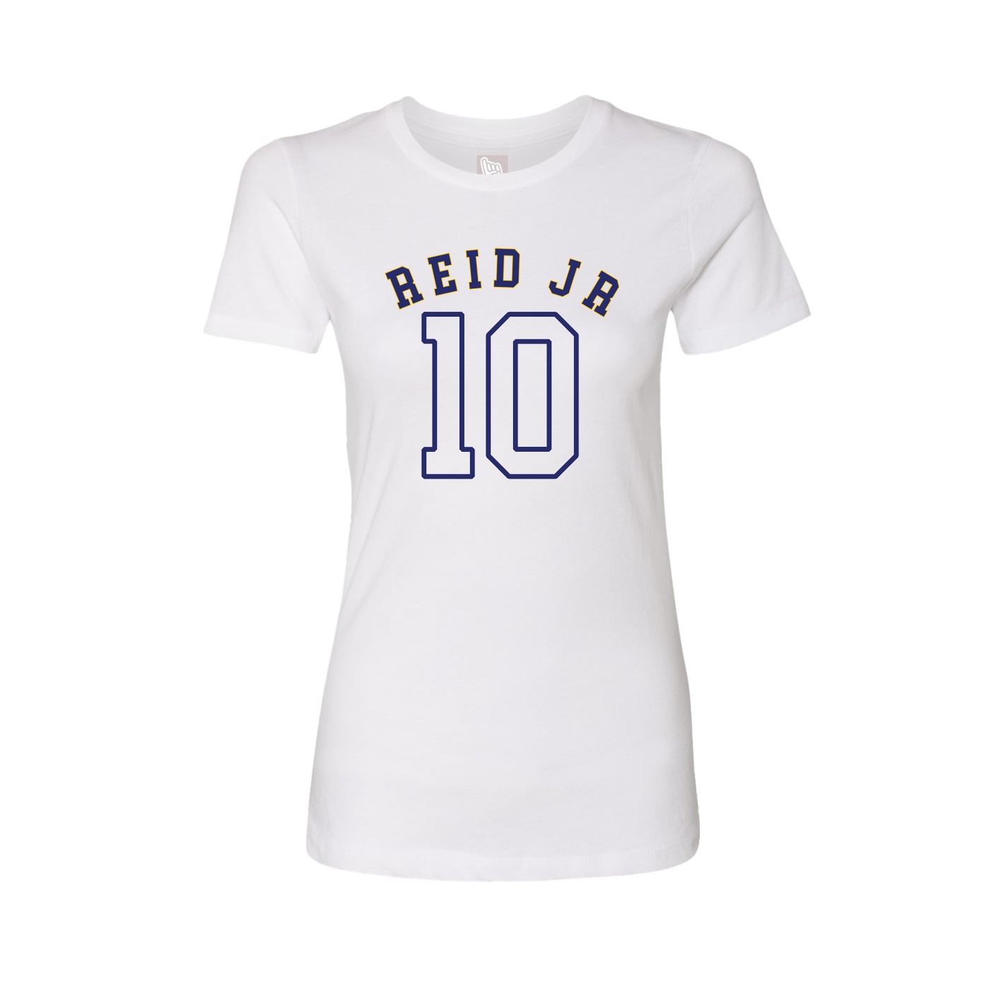 Fitted Women's Tee — Shirsey Arch in White