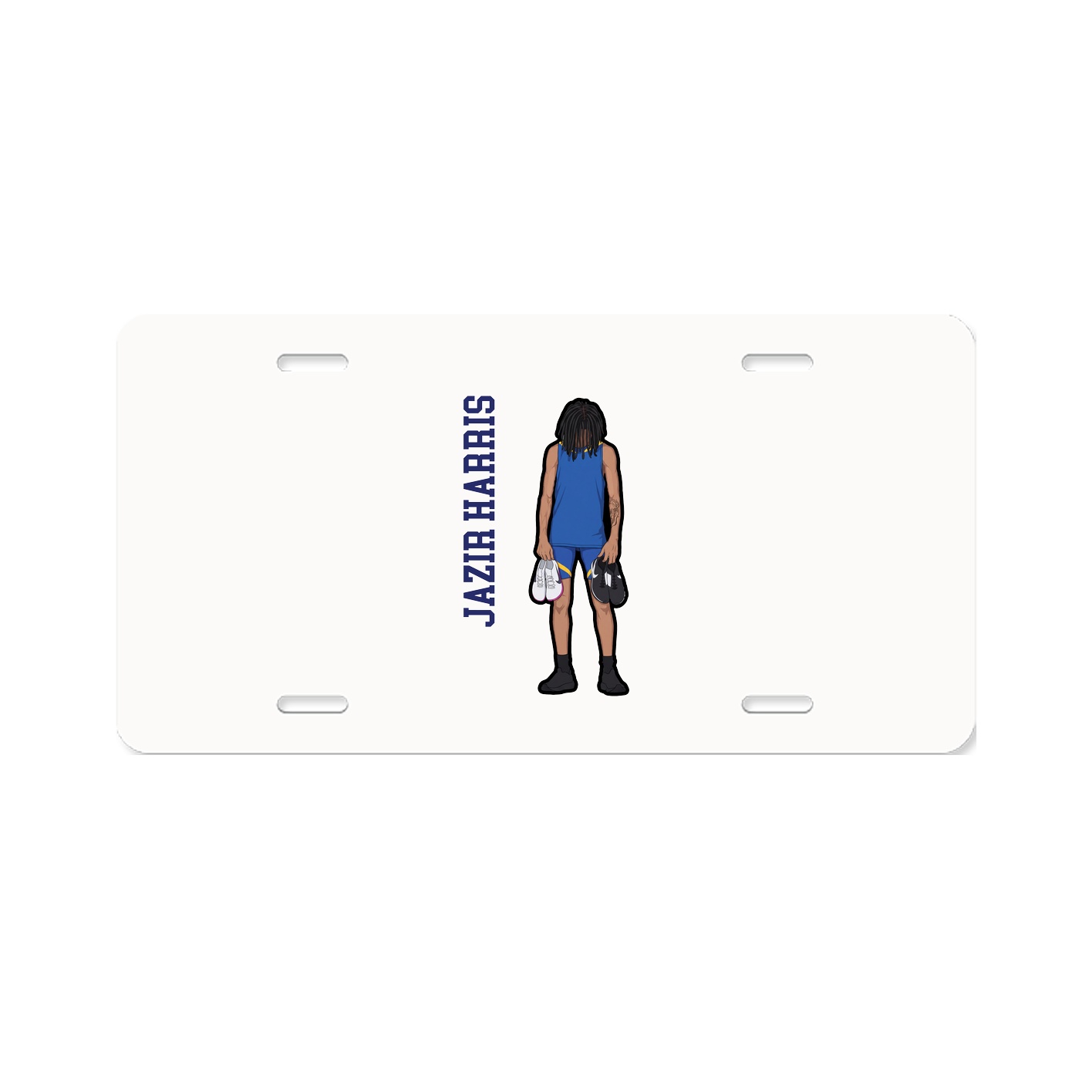 License Plate — Name Vertical in Classic