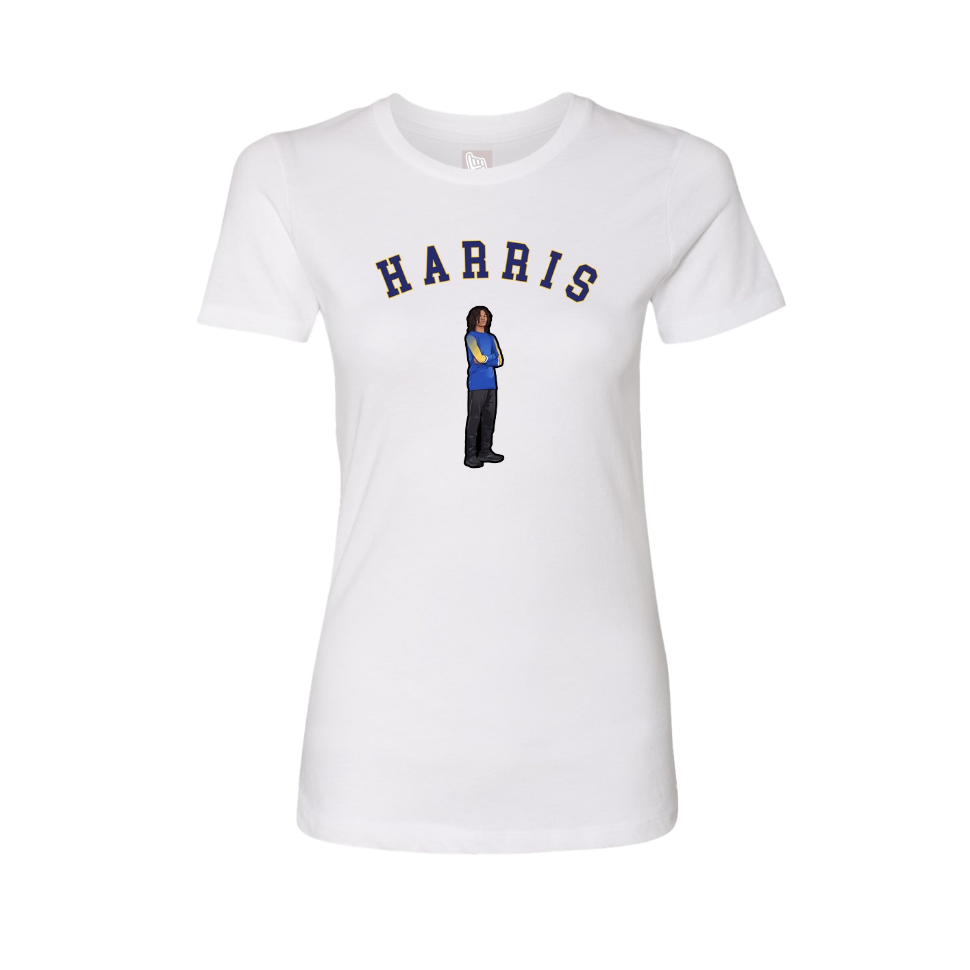 Fitted Women's Tee — Shirsey Arch in White