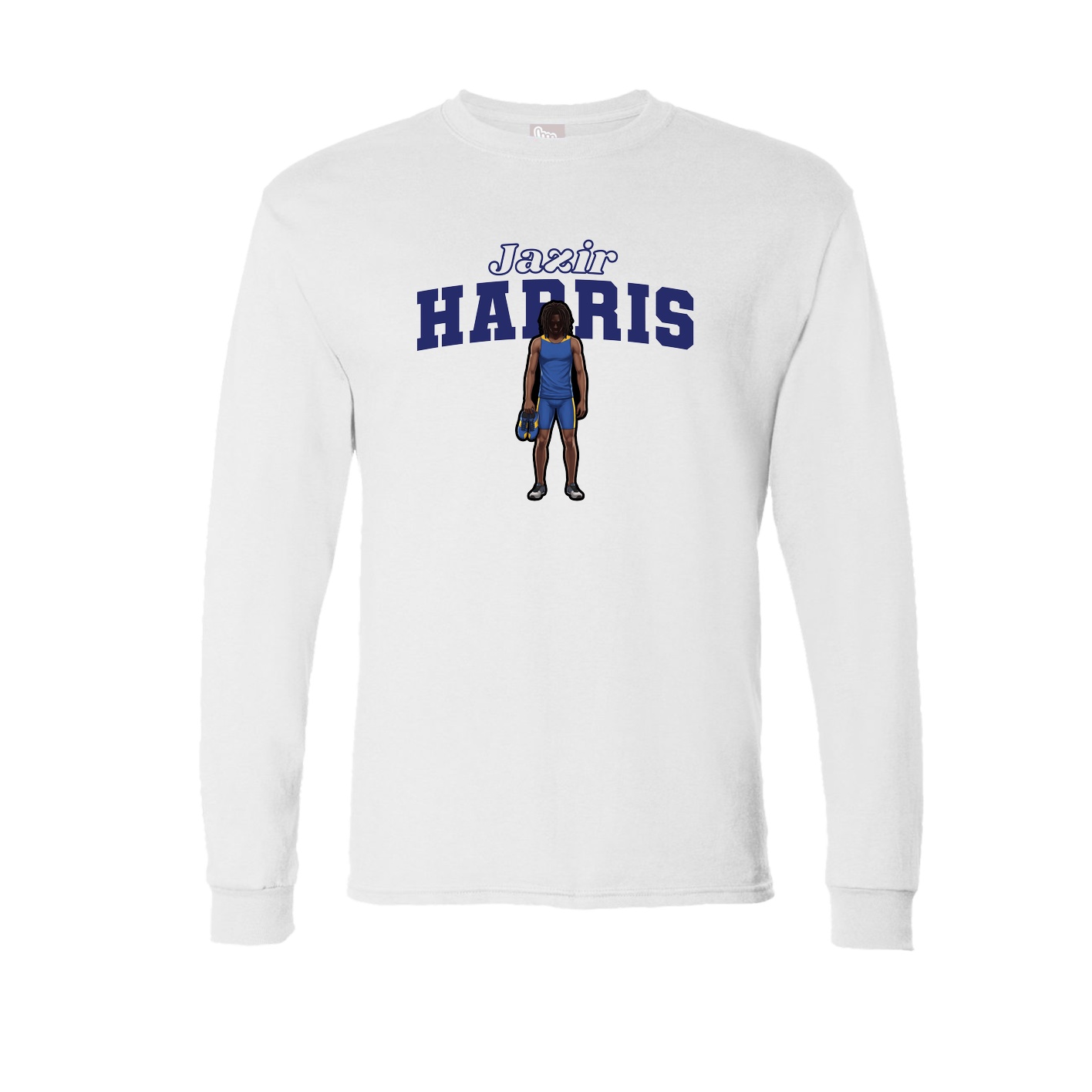 Long Sleeve Tee — Name Arch in White
