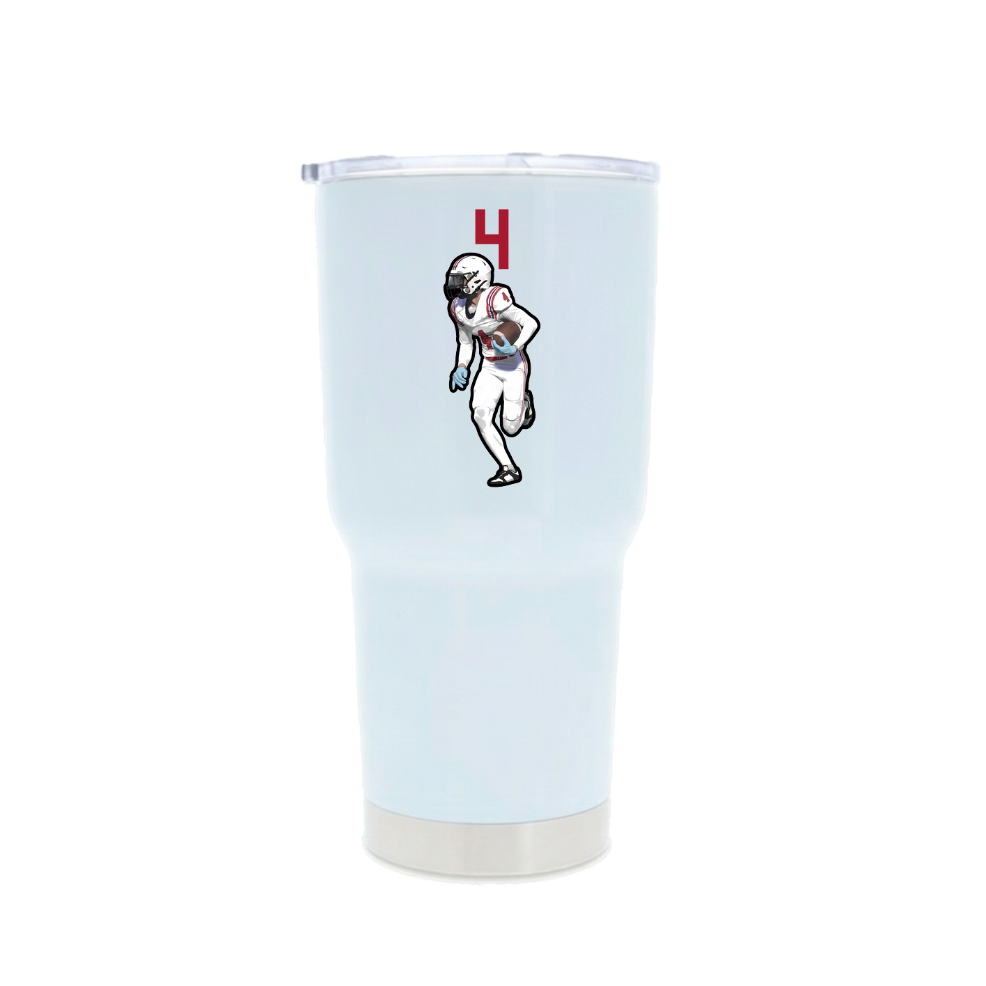 30oz Stainless Steel Tumbler — Number Top in White