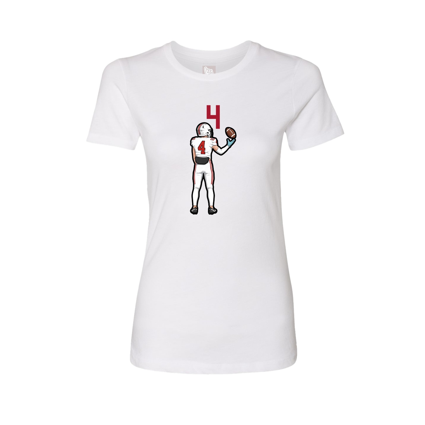 Fitted Women's Tee — Number Top in White