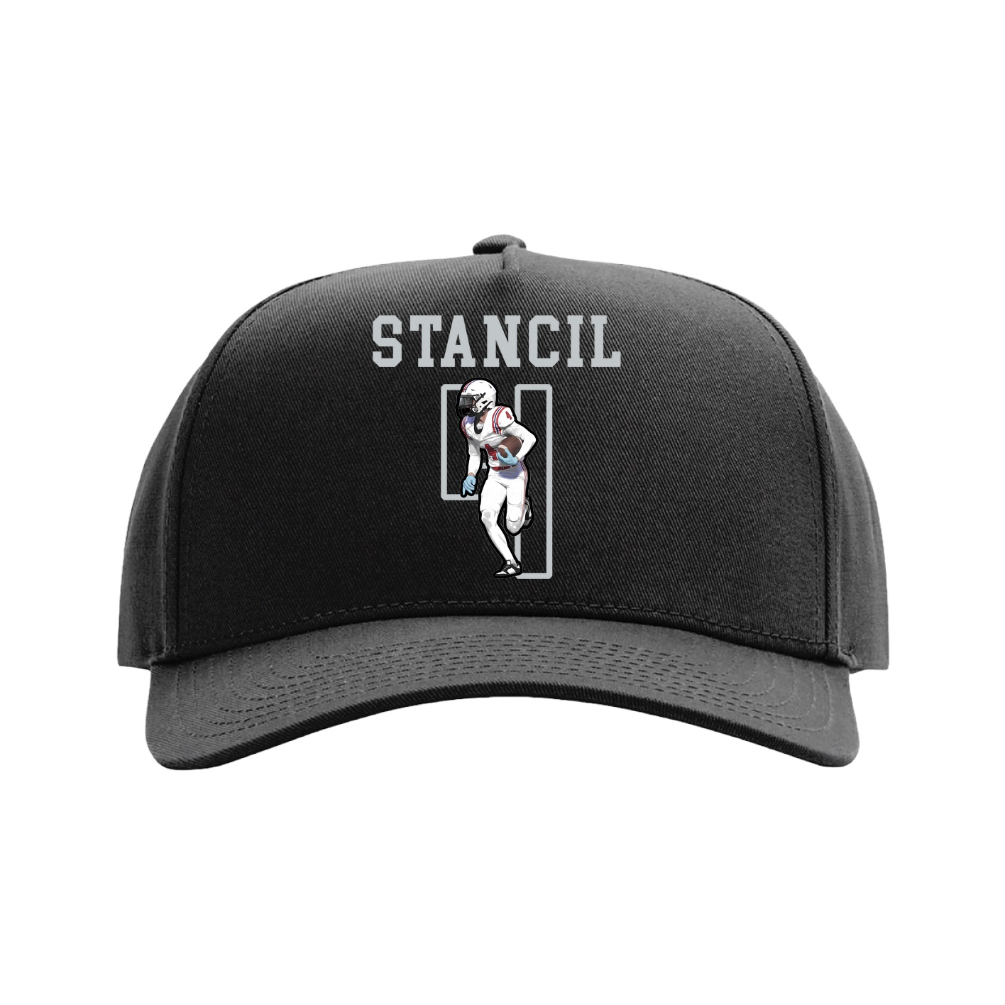 Full Fabric Five-Panel Champ Cap — Shirsey in Black