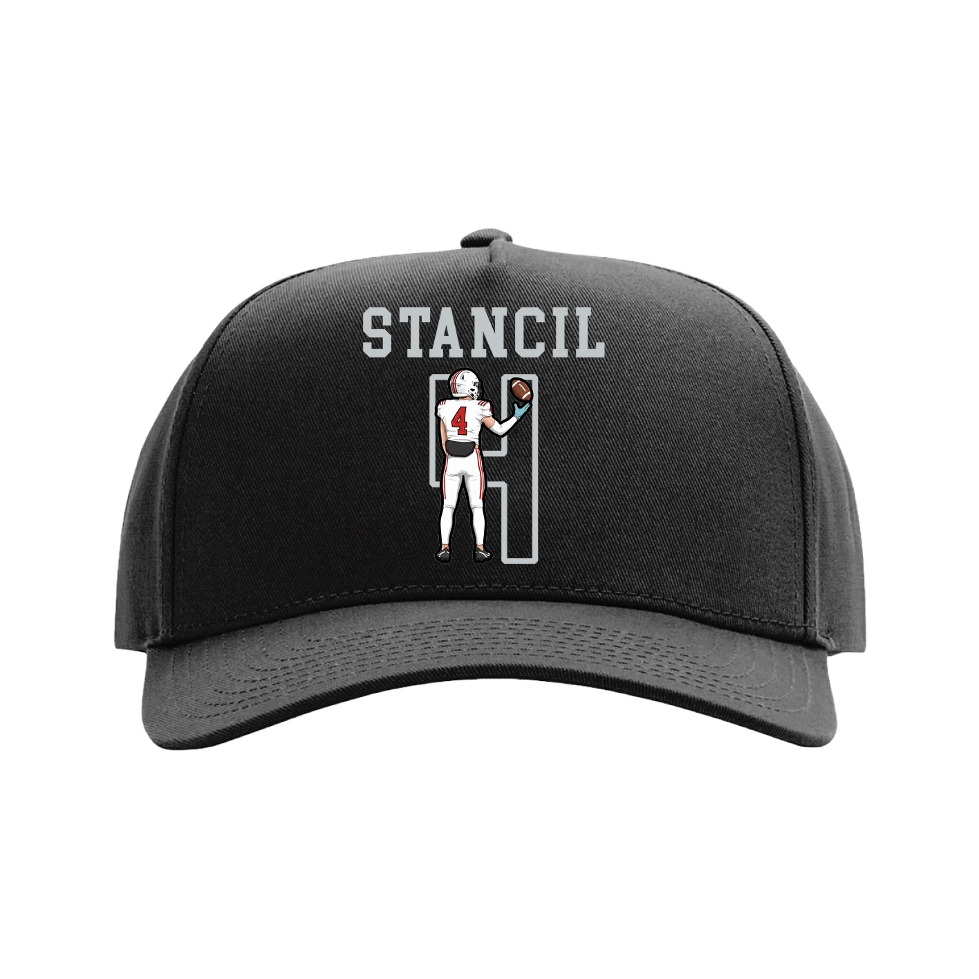 Full Fabric Five-Panel Champ Cap — Shirsey in Black