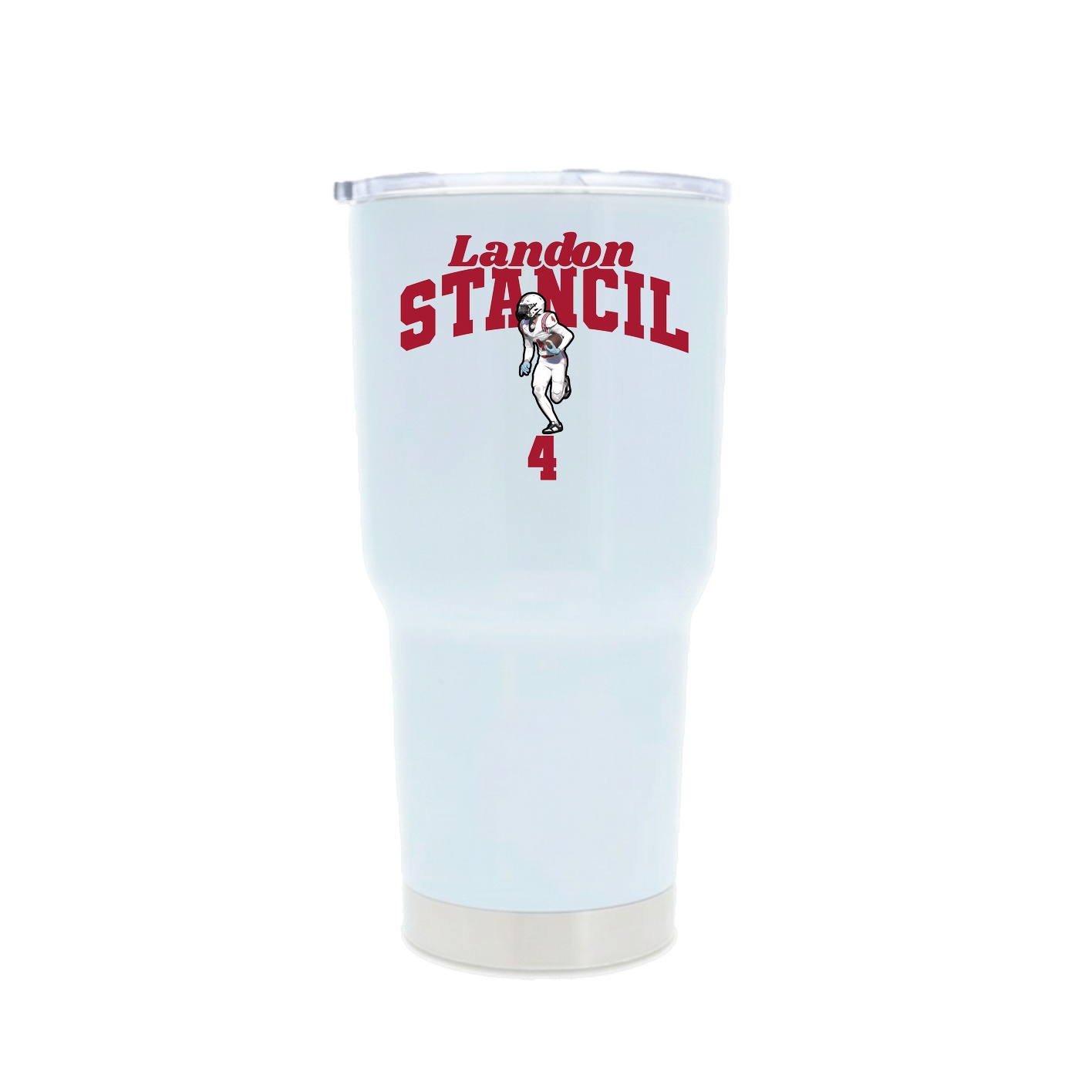 30oz Stainless Steel Tumbler — Signature Arch in White