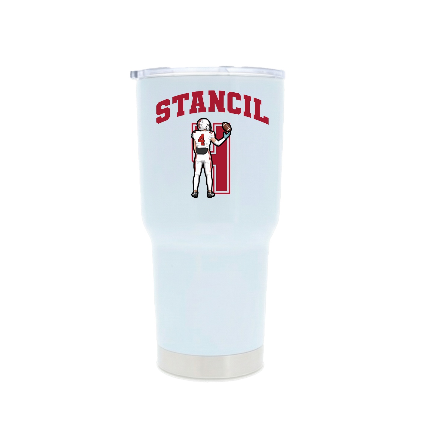 30oz Stainless Steel Tumbler — Number in White