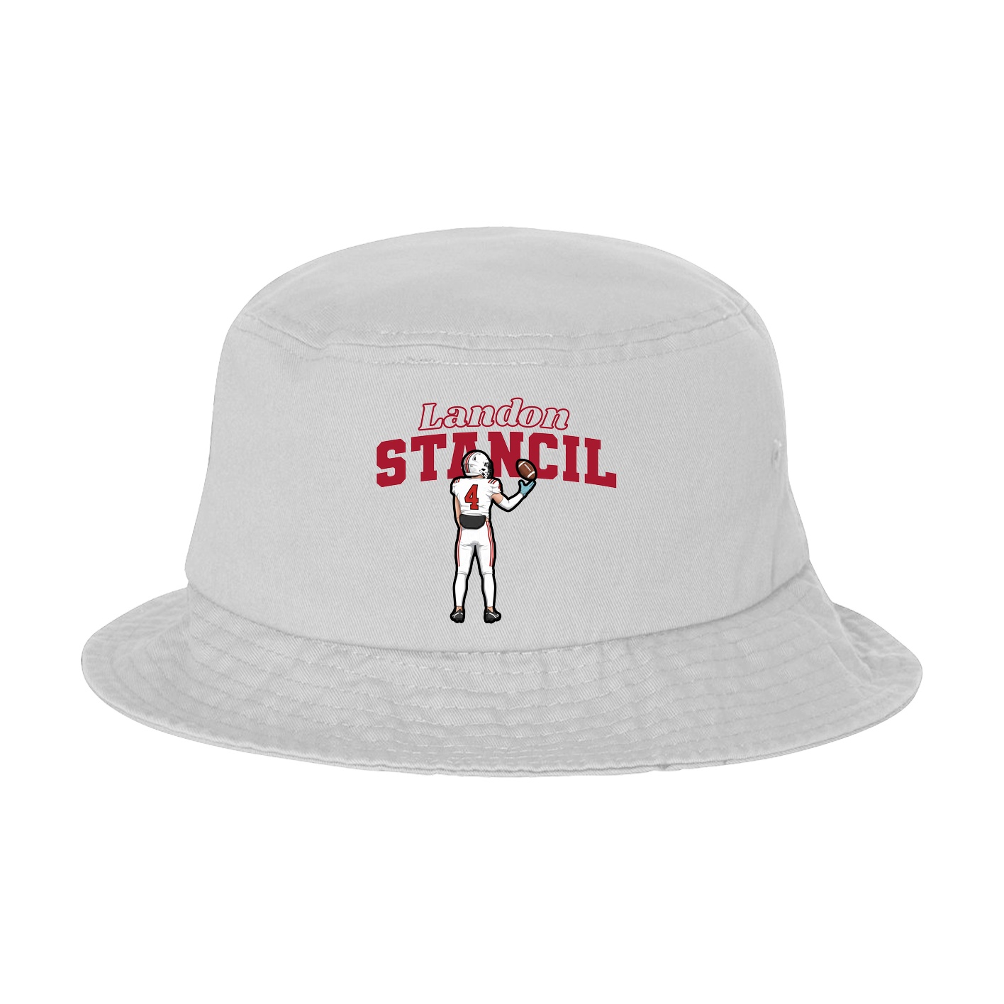 Bucket Cap — Name Arch in White