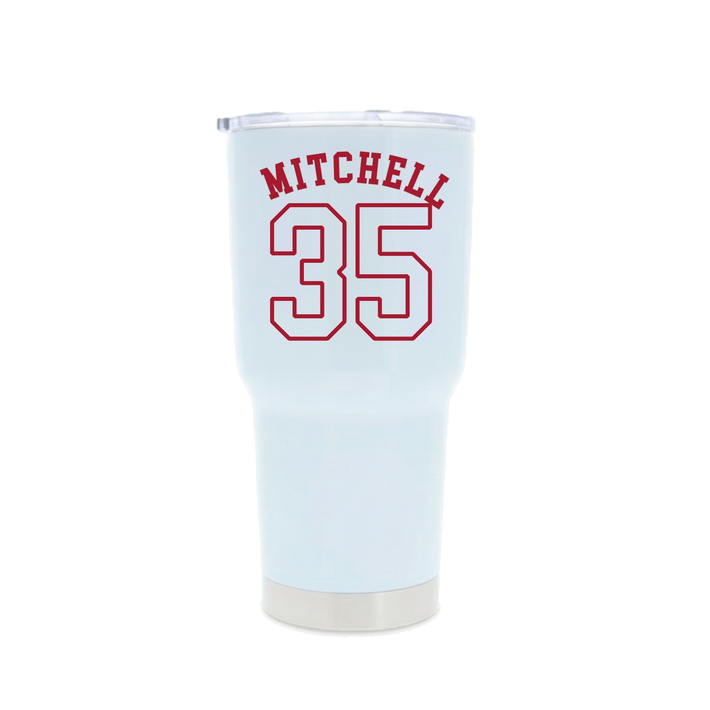 30oz Stainless Steel Tumbler — Shirsey Arch in White