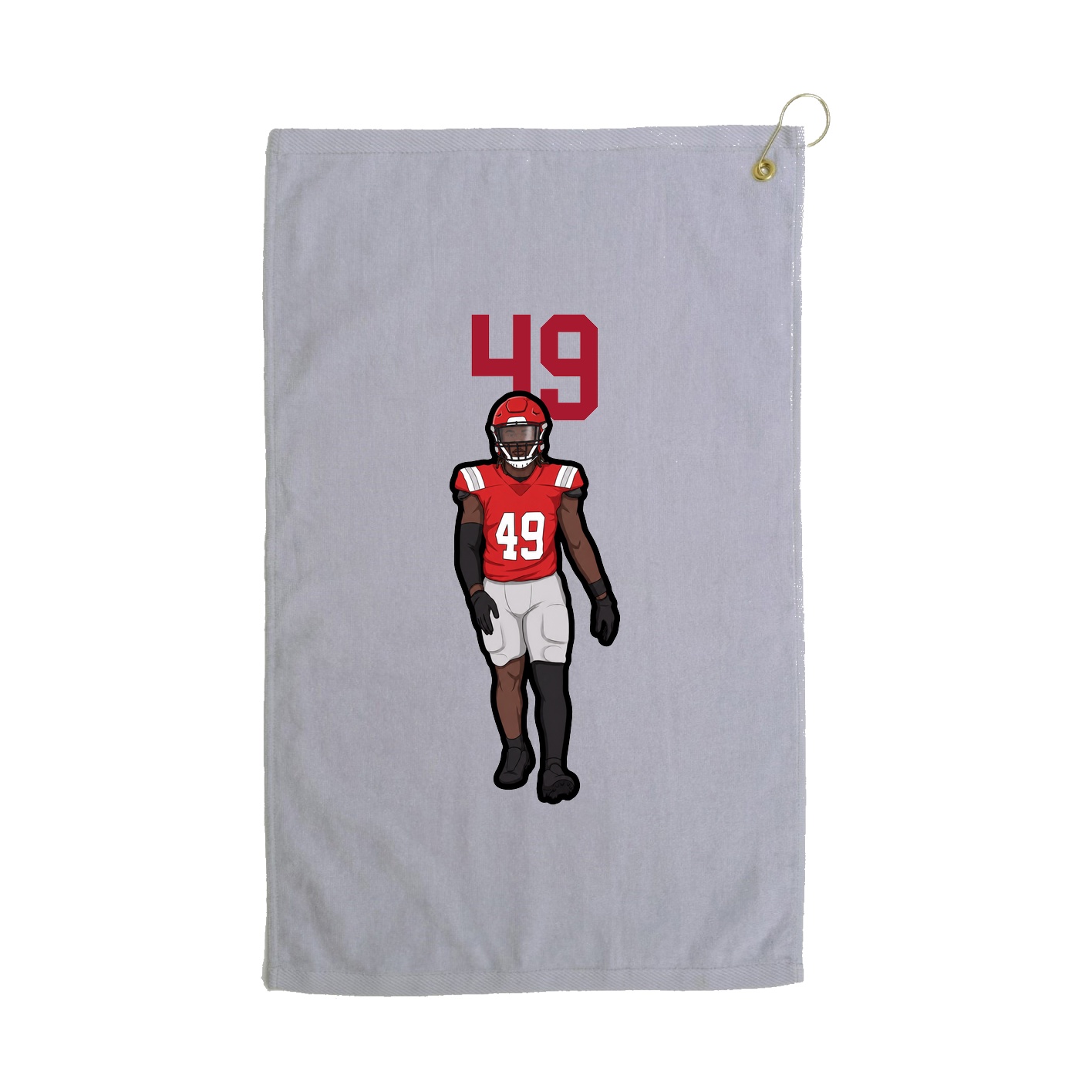 Golf Towel — Number Top in Grey