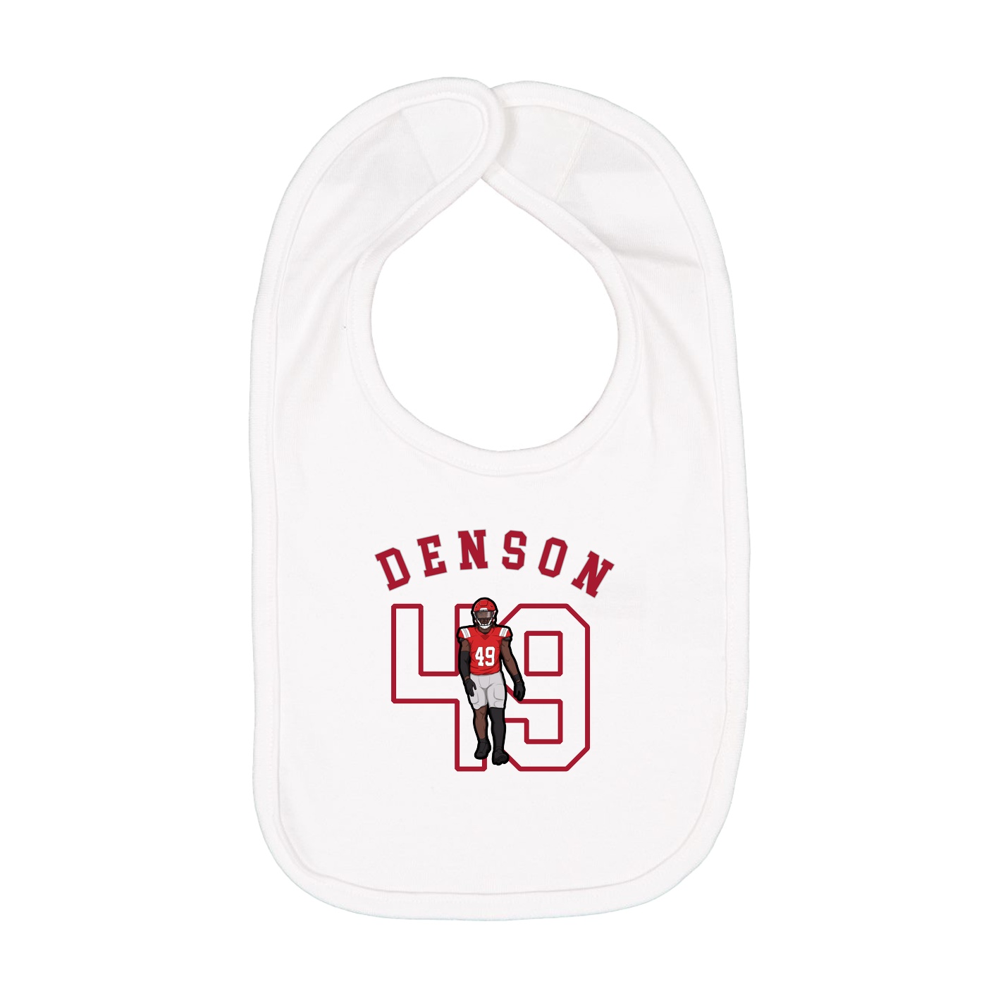 Infant Bib — Shirsey Arch in White